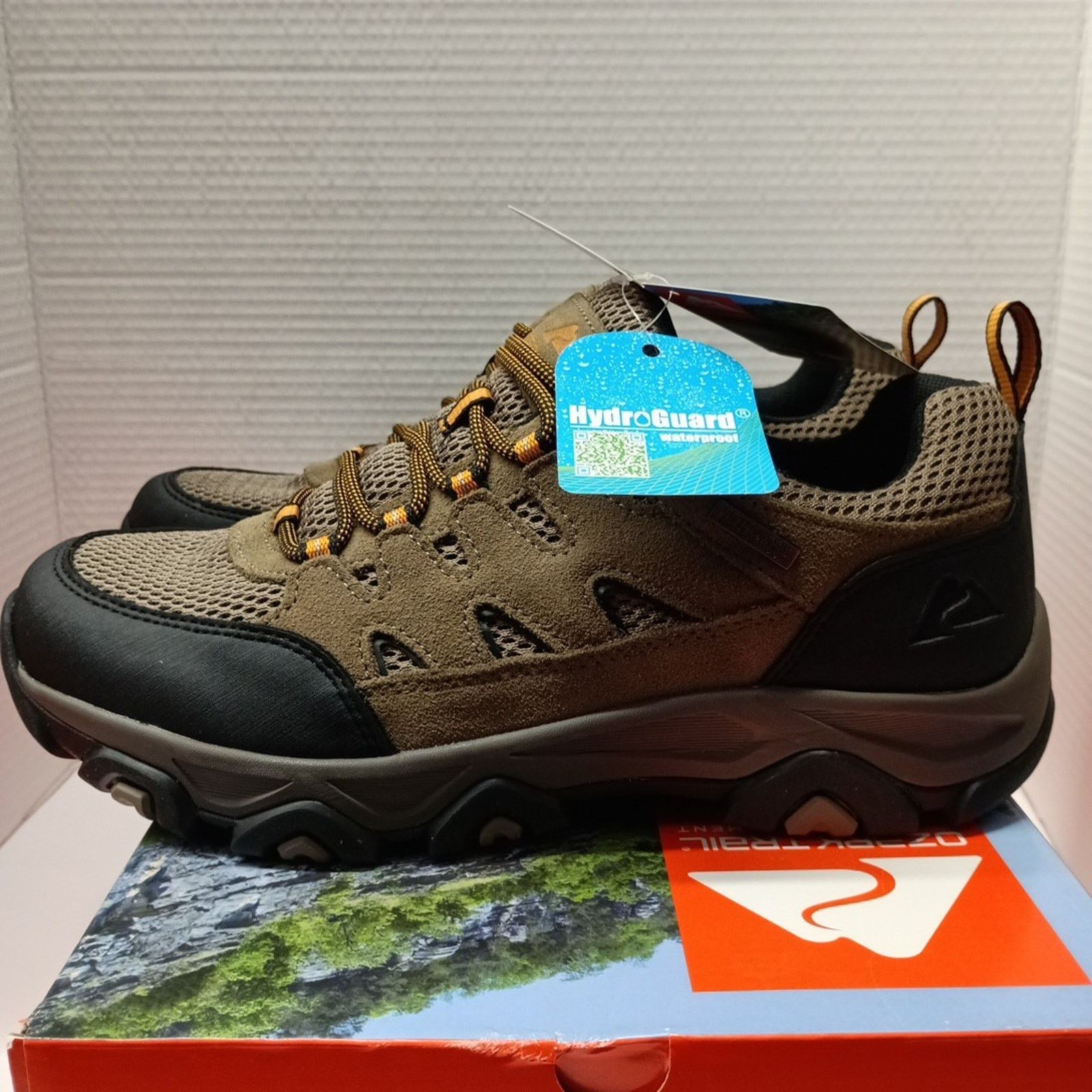 Other Ozark Trail Men Hiking Shoes Size 10 Low Hiker Taupe Leather Size US 10 / EU 43 - 3 Thumbnail