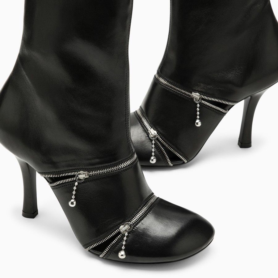 Burberry o1d2blof0824 Leather Zip Boots in Black Size US 9.5 / IT 39.5 - 5 Thumbnail