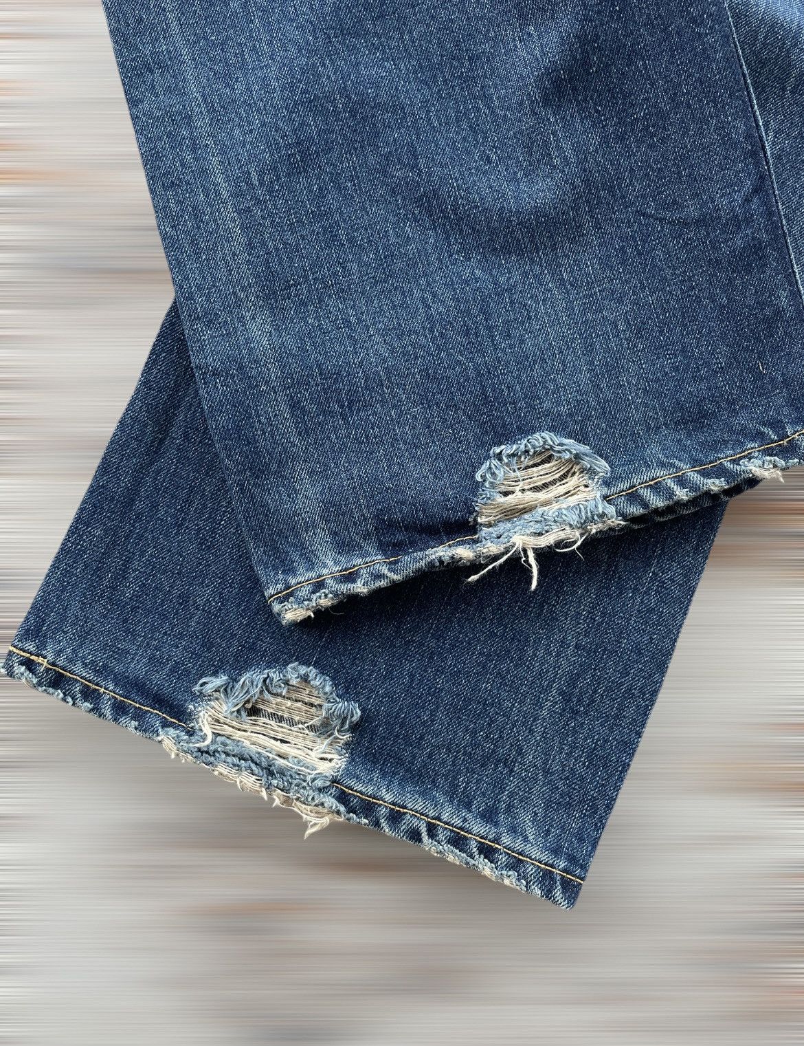 Designer × Fashion Victim × Japanese Brand VICTIM JAPAN DISTRESSED JEANS Size US 37 - 9 Thumbnail