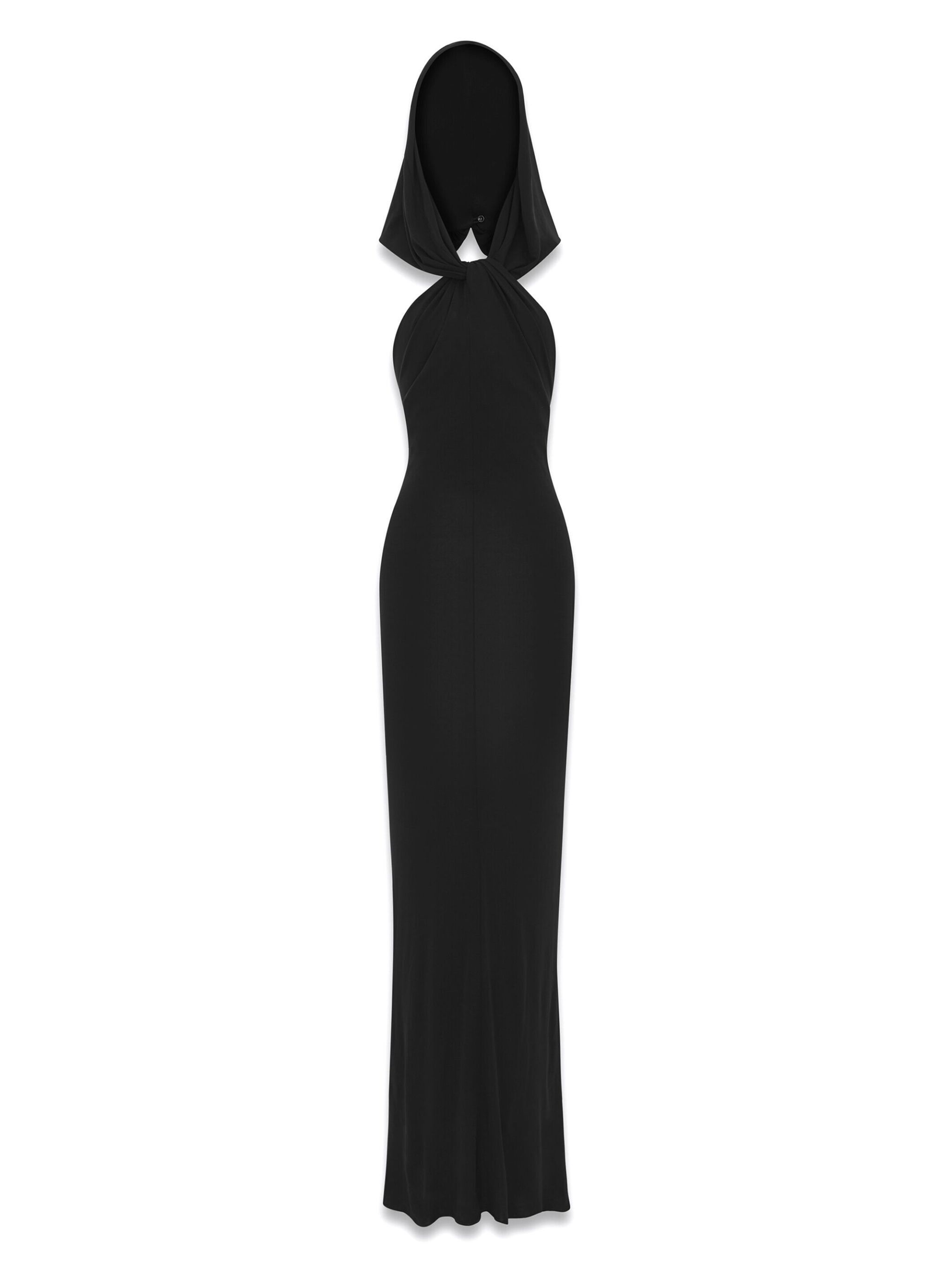 Saint Laurent Paris o1bcso1str1124 Dress in Black Size XL / US 12-14 / IT 48-50 - 4 Thumbnail