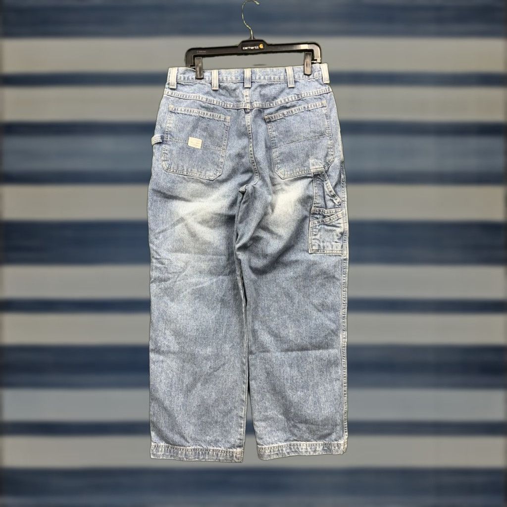 Old Navy VINTAGE Old Navy Jeans Mens 36x30 Carpenter Baggy Wide Utility 00s Light Wash Size US 36 / EU 52 - 1 Thumbnail