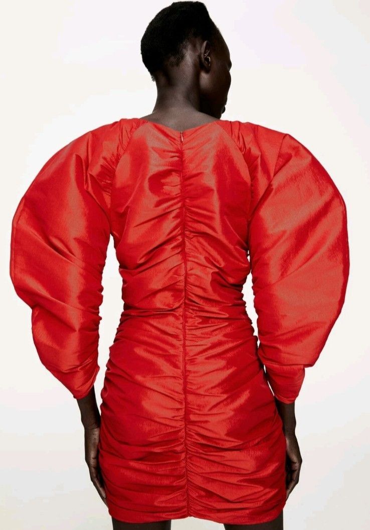 Zara Rare Zara Red Draped Mini Dress. Size S Size S / US 4 / IT 40 - 7 Thumbnail