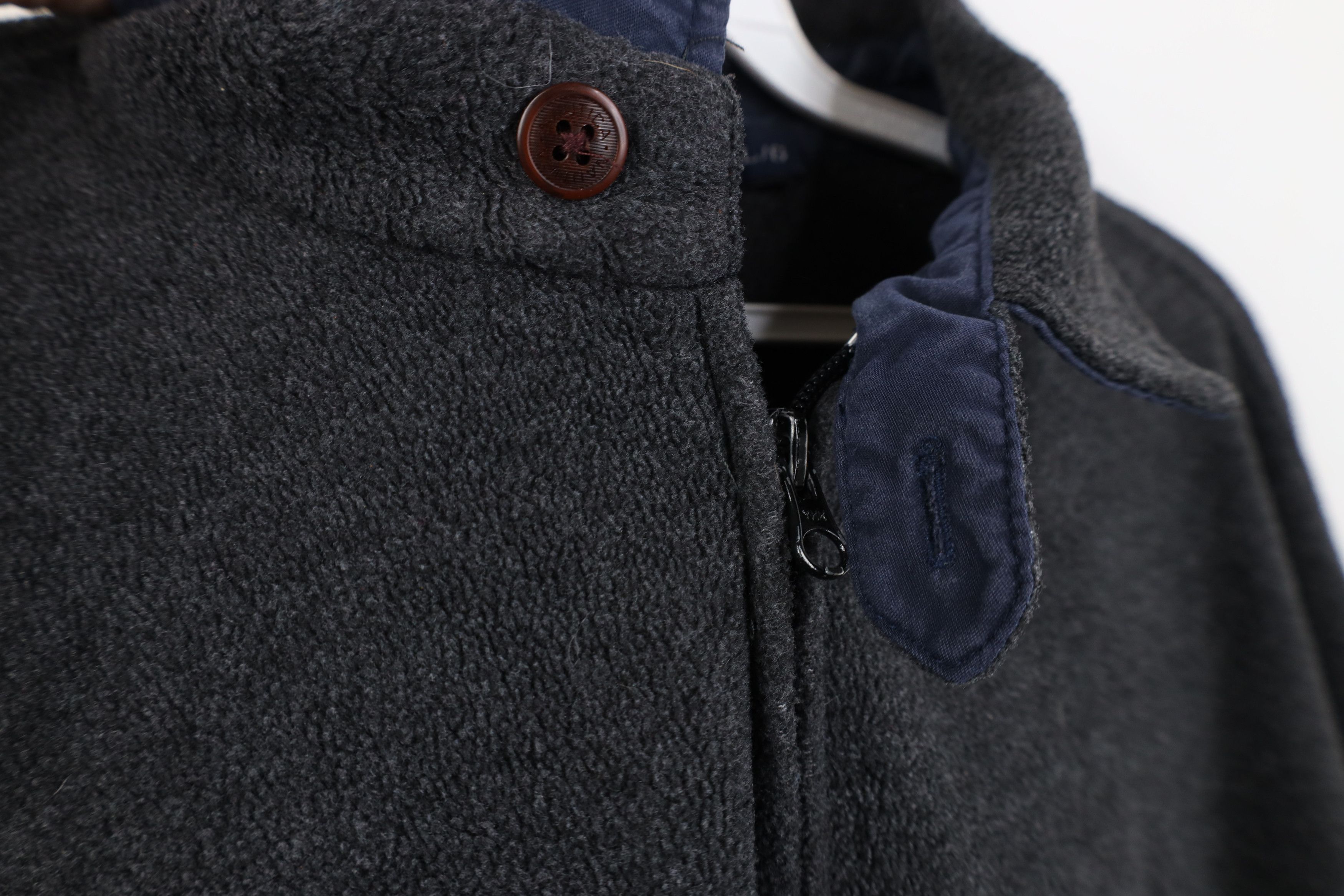 Nautica Vintage 90s Nautica Full Zip Fleece Bomber Jacket Gray Size US L / EU 52-54 / 3 - 5 Thumbnail