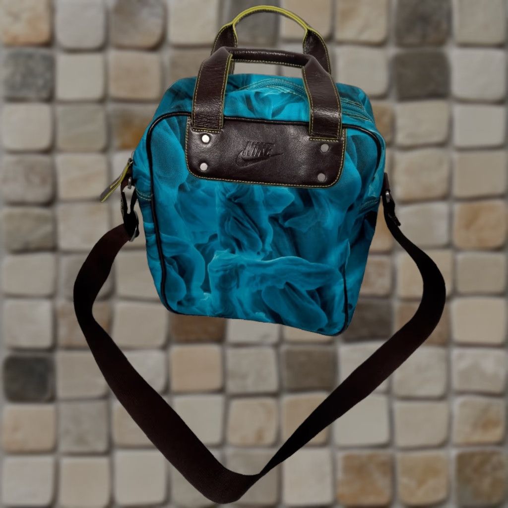 Nike VINTAGE Nike Men's Abstract Blue Travel Tote Bag Shoulder Purse Medium Casual Size ONE SIZE - 1 Thumbnail