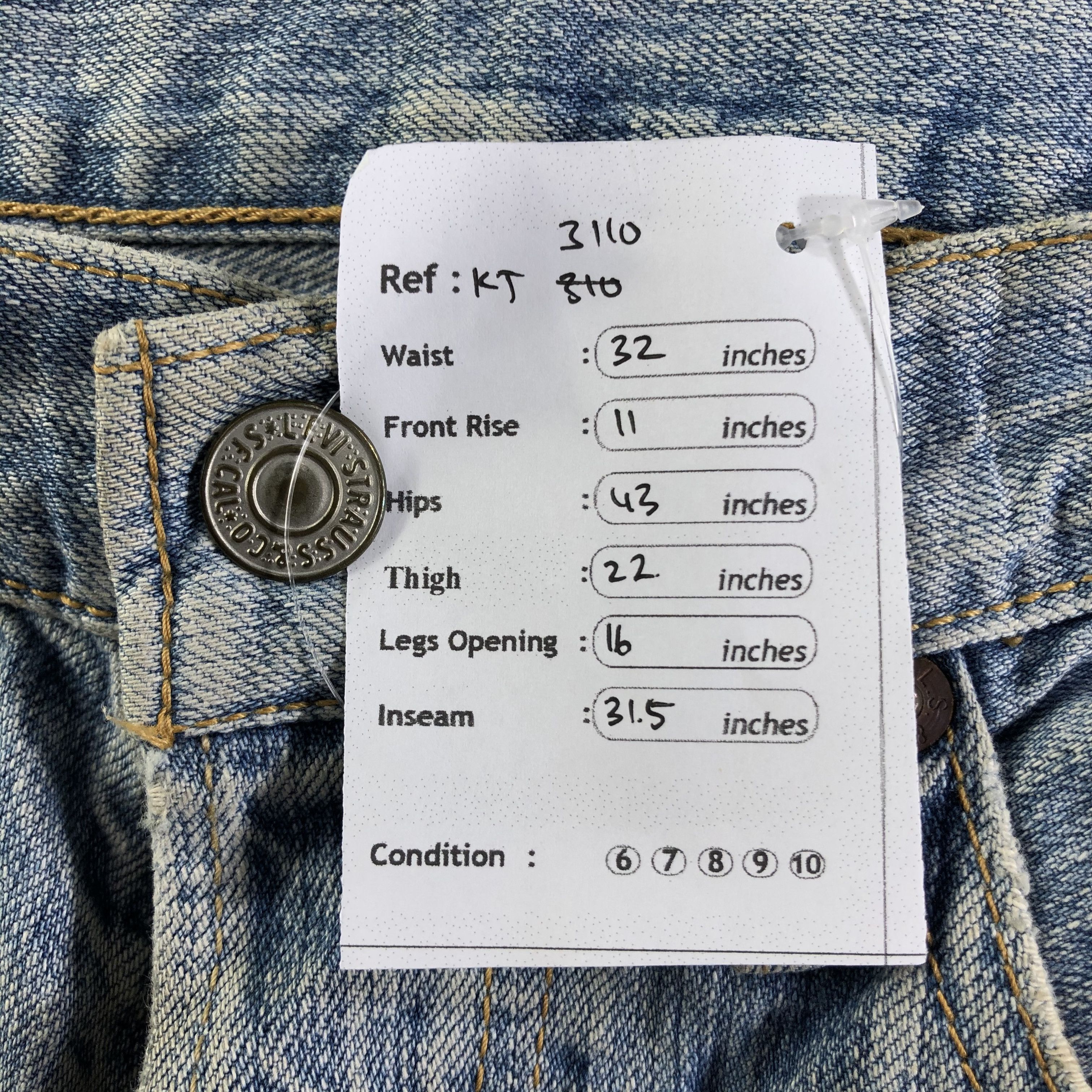 Levi's Vintage Levis 501 Jeans Ripped Denim KJ3110 Size US 32 / EU 48 - 12 Thumbnail