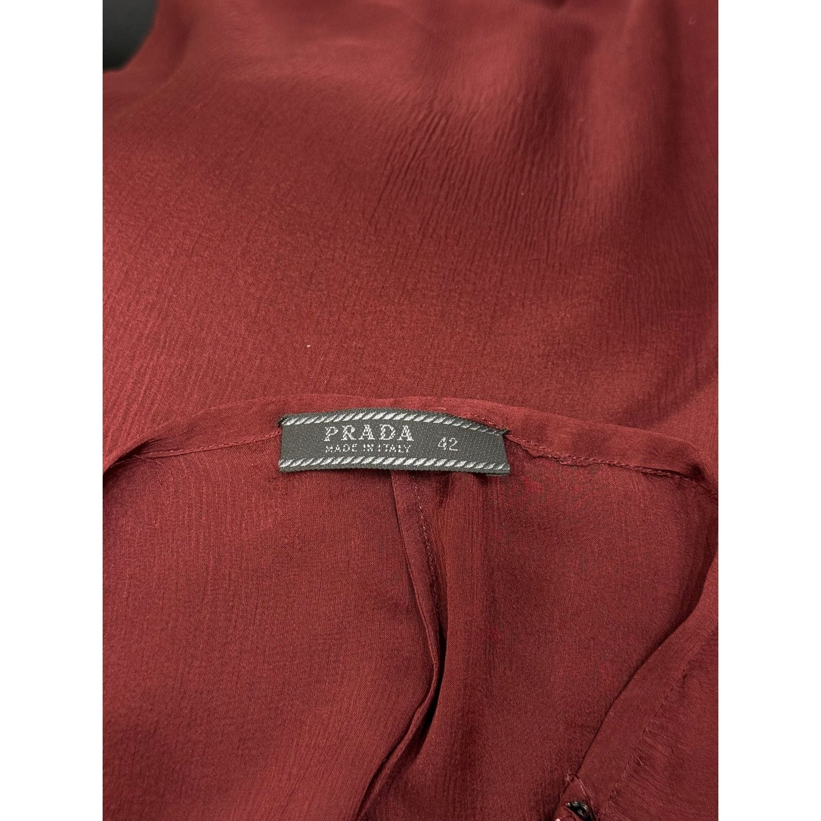 Prada S/S1997 Prada silk long red skirt Size 28" / US 6 / IT 42 - 6 Thumbnail