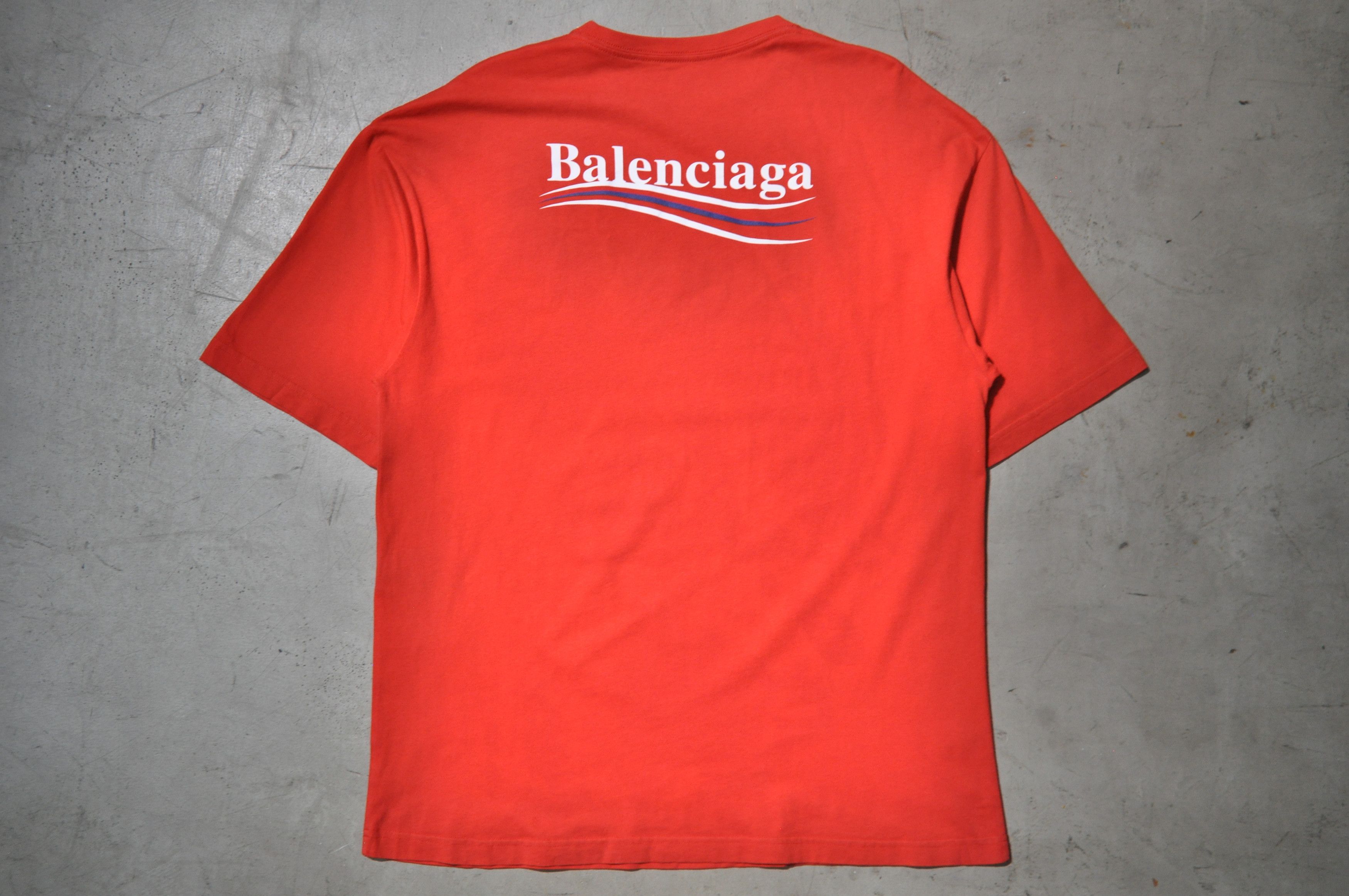 image of Balenciaga - 2018 - Political Campaign Tee in Red, Men's (Size XS)