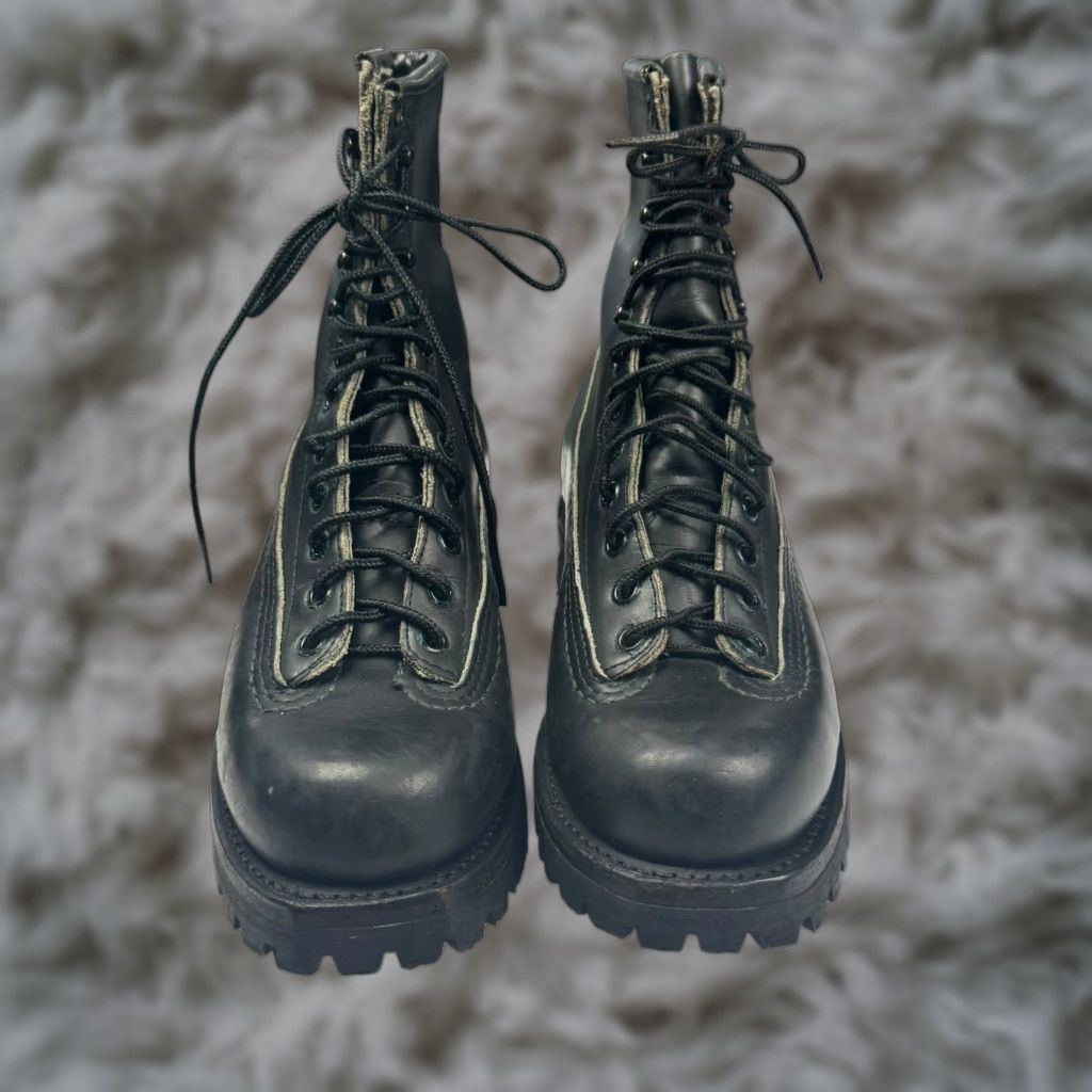 Chippewa VINTAGE Chippewa Combat Service Leather Boots 8718 Black Boots Men Size 6 Leather C US Shoe Black Mens Size US 6 / EU 39 - 1 Thumbnail