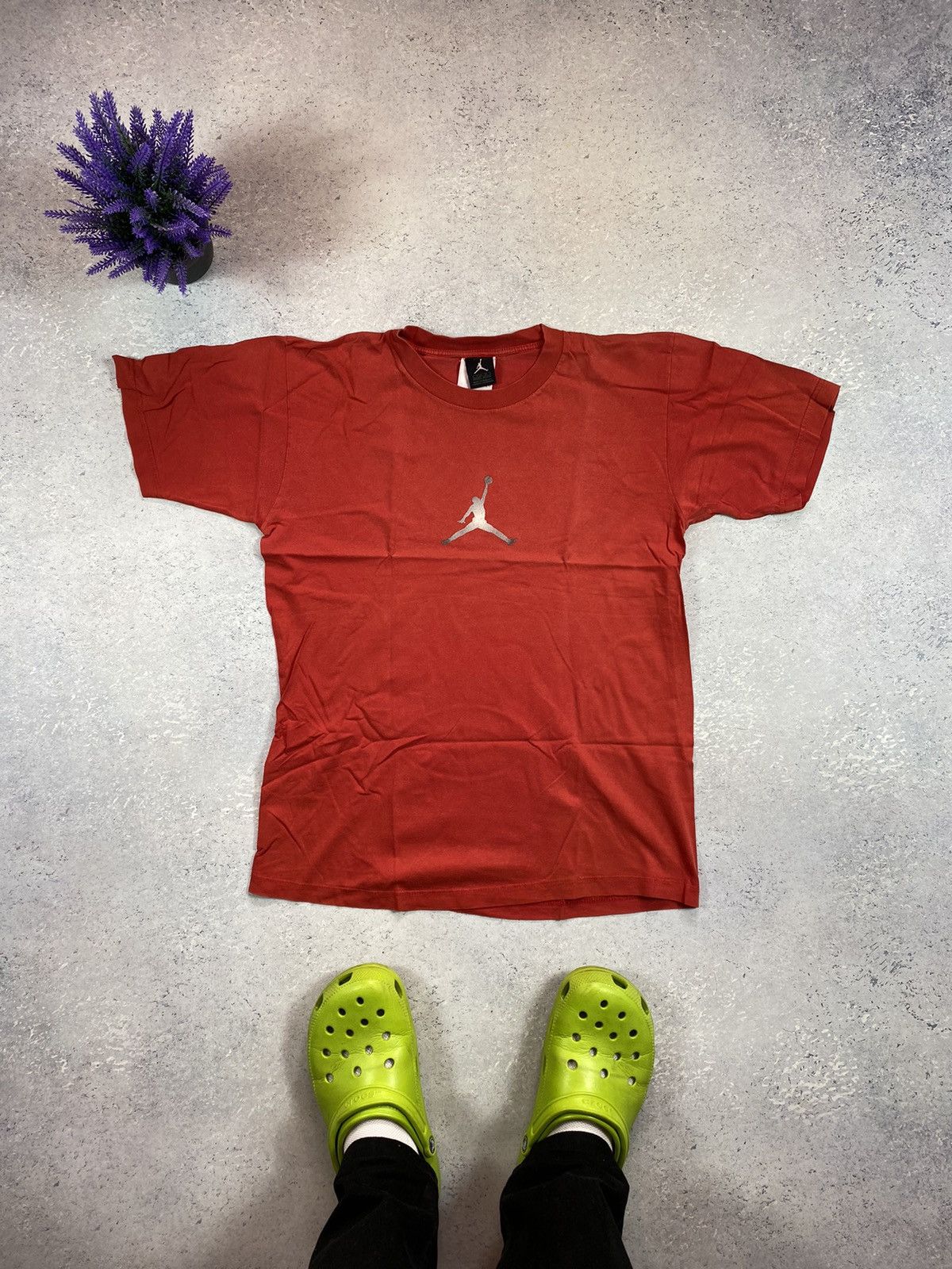 Jordan Brand × Nike × Vintage Vintage Jordan Brand Men’s Red T-Shirt With Big Logo Size US XL / EU 56 / 4 - 2 Thumbnail