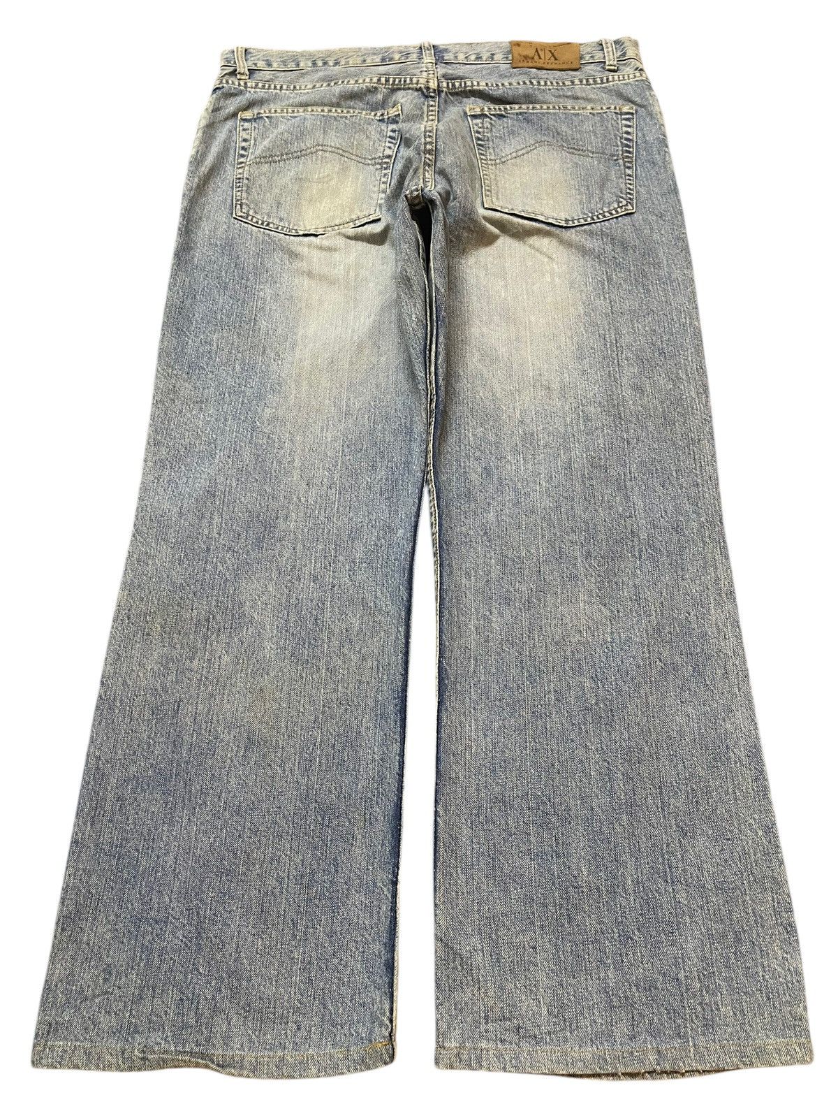 Armani Exchange Vintage Armani Exchange Faded Wash Distress Baggy Jeans Size US 36 / EU 52 - 2 Thumbnail