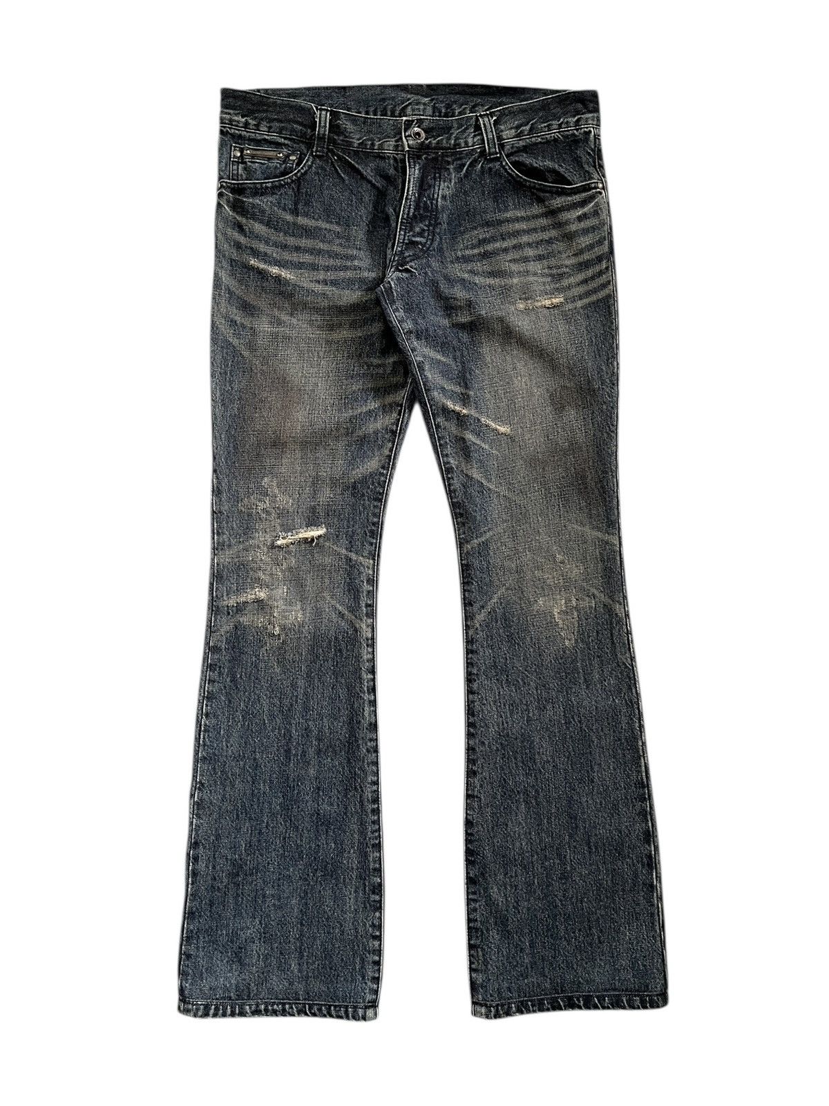 5351 POUR LES HOMMES 5351 Pour Les Homme Distressed Flare Denim Size US 35 - 1 Thumbnail