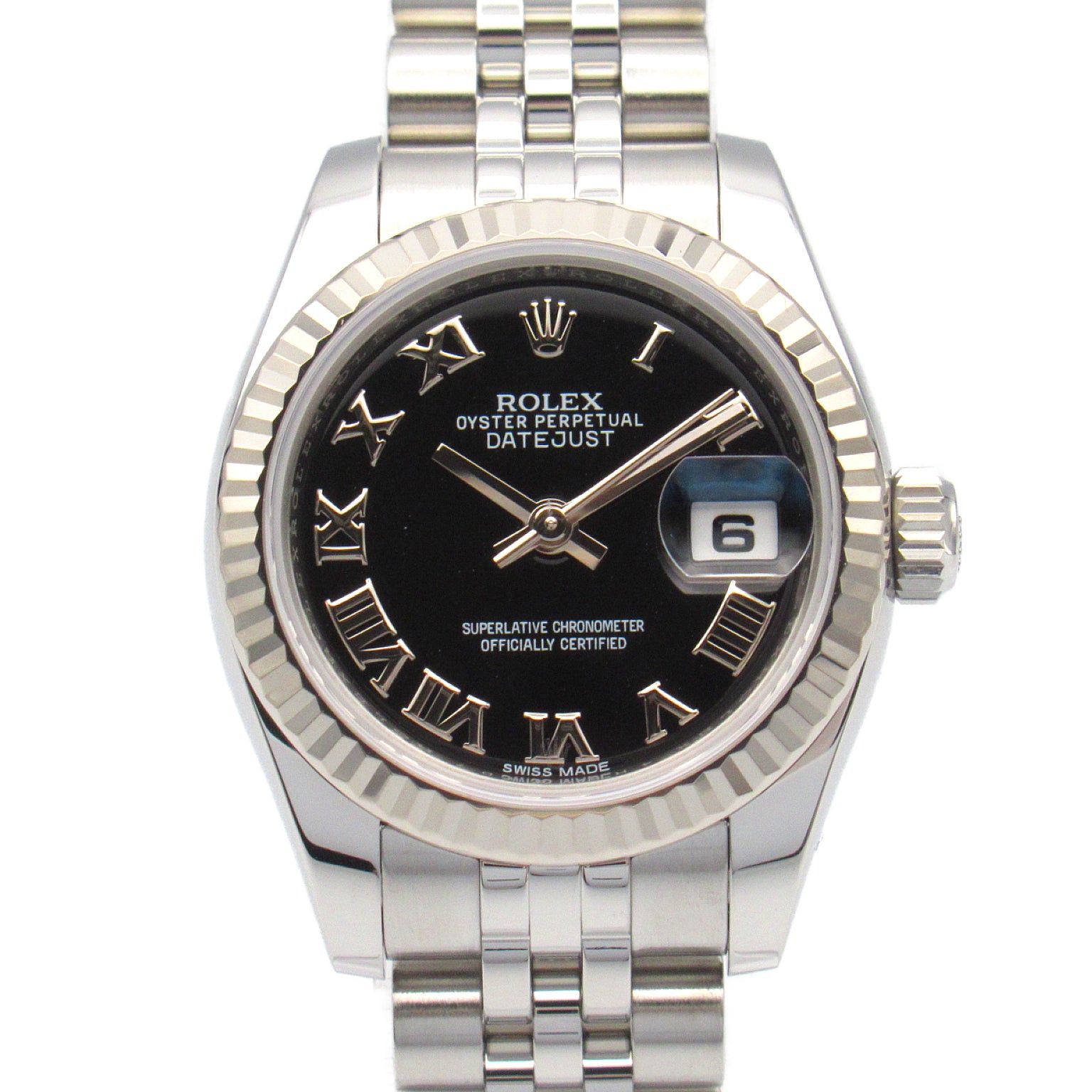 Rolex Rolex Datejust Random Number Women Watch Automatic Winding K18Wg (White Gold) Stainless Steel Black Size ONE SIZE - 1 Thumbnail