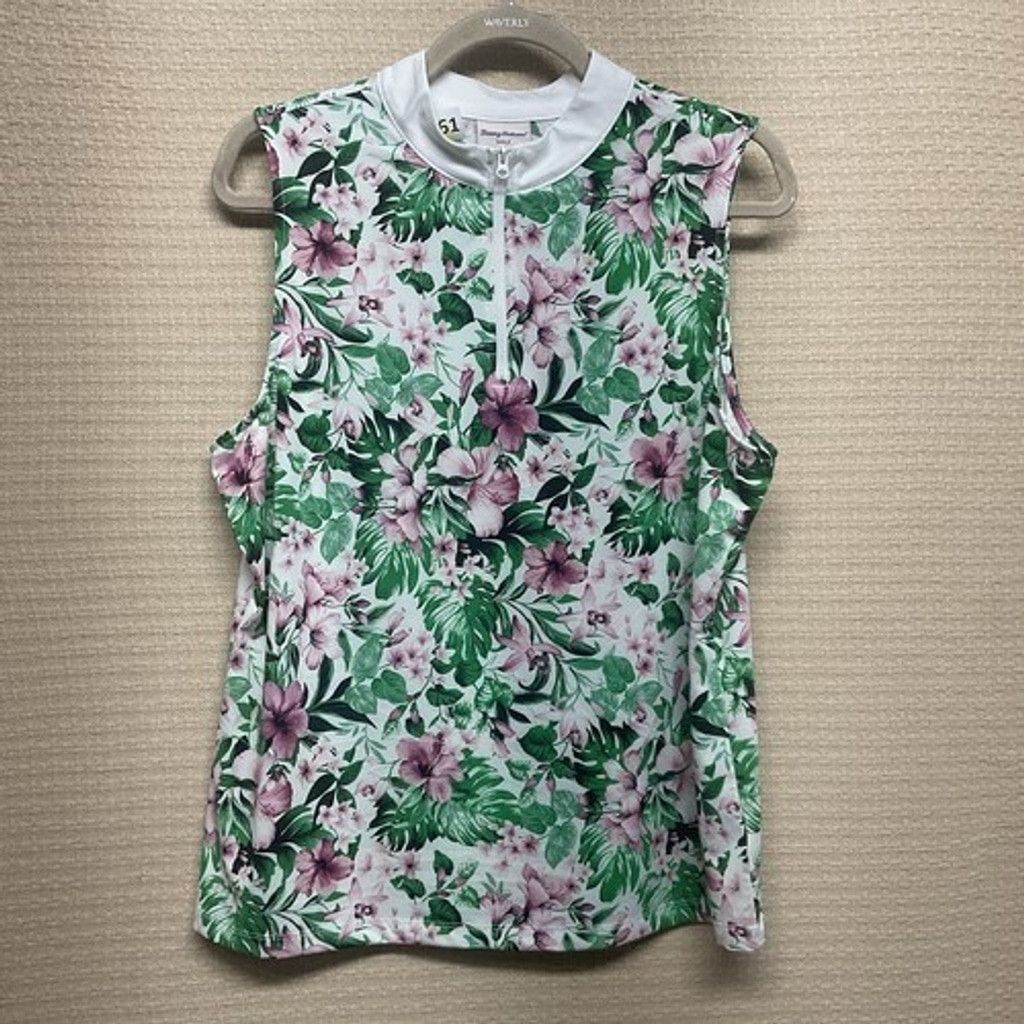 Tommy Bahama NWOT Tommy Bahama Golf Tropical 1/4 Zip Tank Top Women XL Size XL / US 12-14 / IT 48-50 - 6 Thumbnail