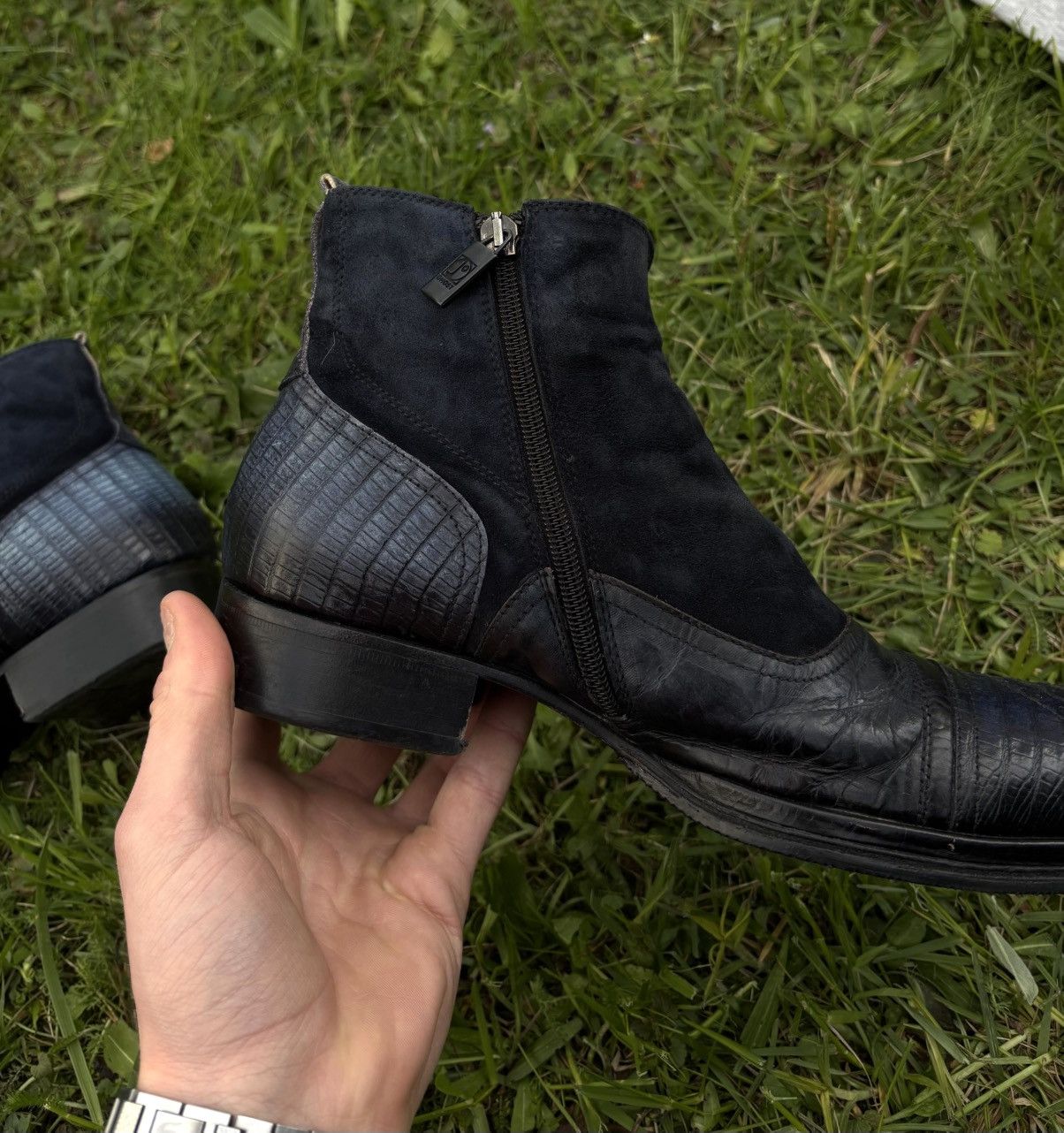 Jo Ghost Jo Ghost Handmade Leather Navy Blue Made in Italy | Size 40 Size US 7.5 / EU 40-41 - 5 Thumbnail