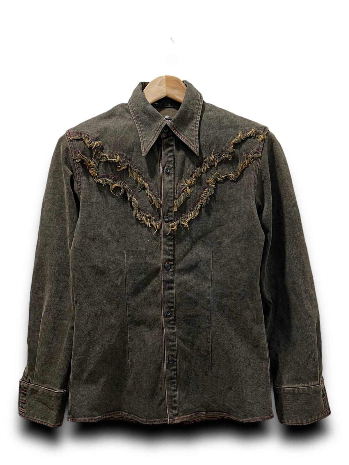 Designer × Japanese Brand × Tornado Mart TORNADO MART LONG SLEEVES DENIME SHIRT BUTTON UP Size US M / EU 48-50 / 2 - 1 Thumbnail