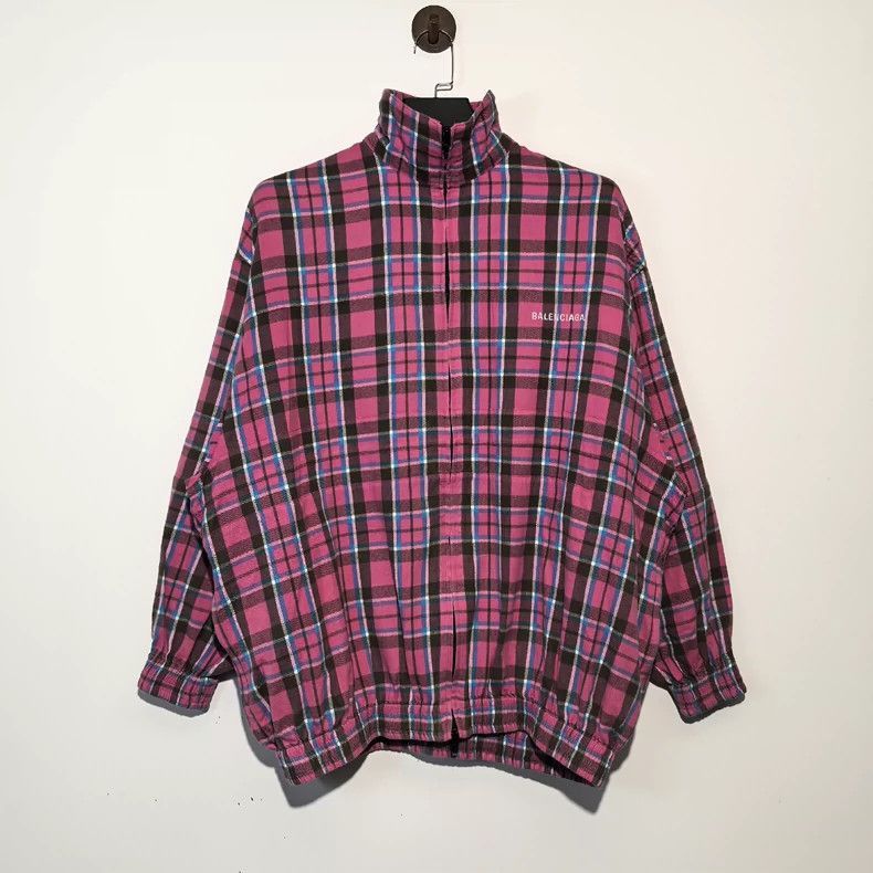 Balenciaga Balenciaga Pink Checkered Collar Double B Coat-2506 Size US XS / EU 42 / 0 - 1 Thumbnail