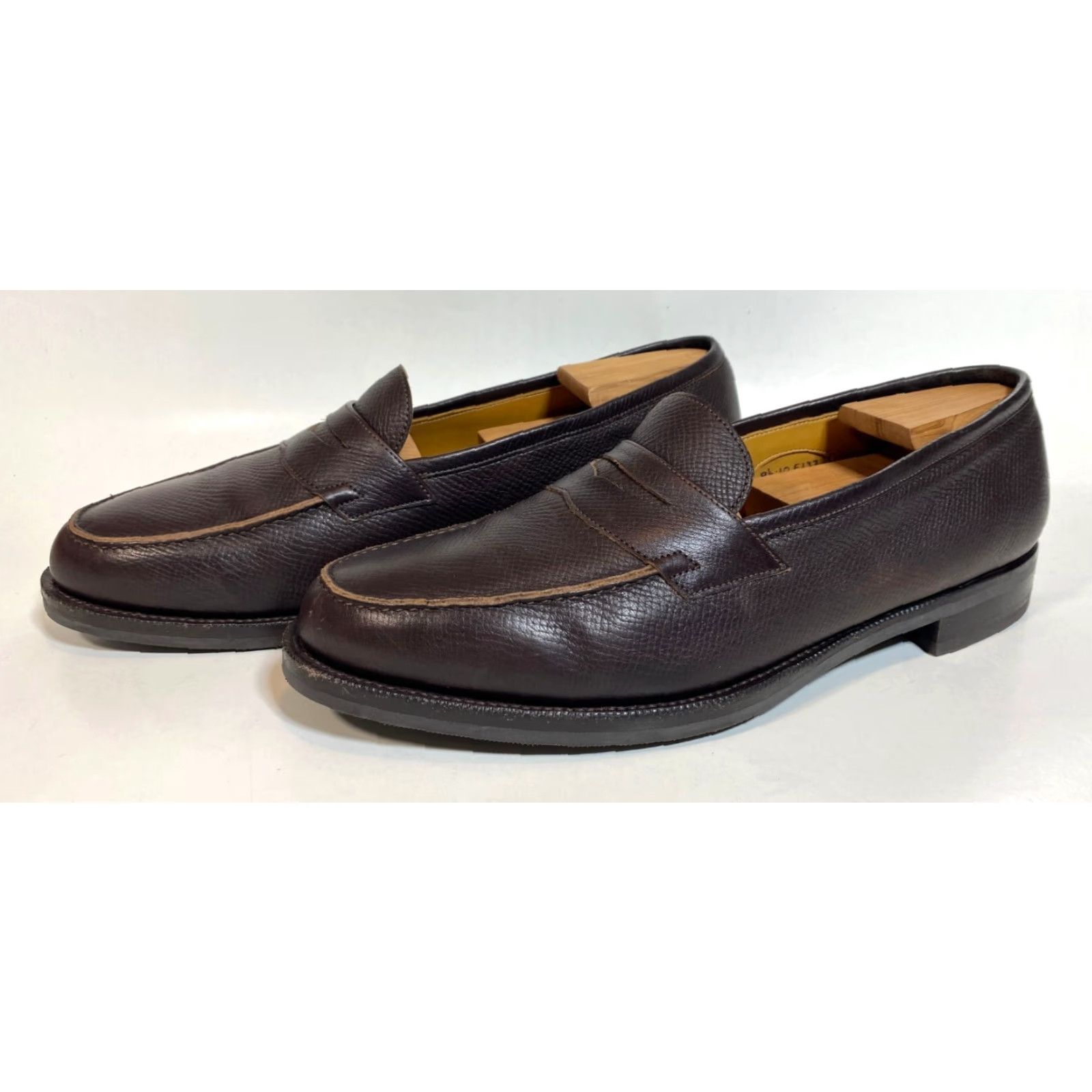 Edward Green Edward Green Duke Loafer Dark Brown Utah 9.5-10 E Mens Leather Dress Slip On Shoes, Handmade, UK Made Size US 10 / EU 43 - 5 Thumbnail