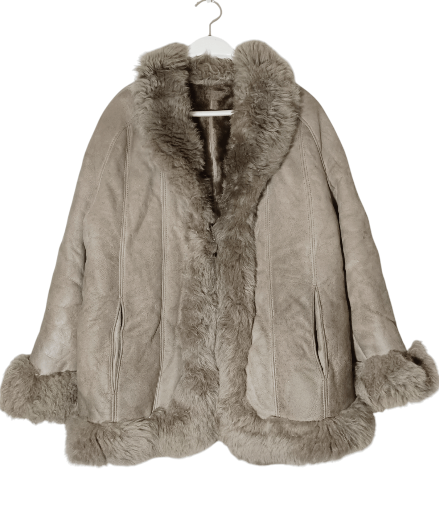 14th Addiction × If Six Was Nine VINTAGE GENUINE SPANISH LAMBSKIN LEDER GRIS FUR LEATHER COAT Size US L / EU 52-54 / 3 - 1 Thumbnail