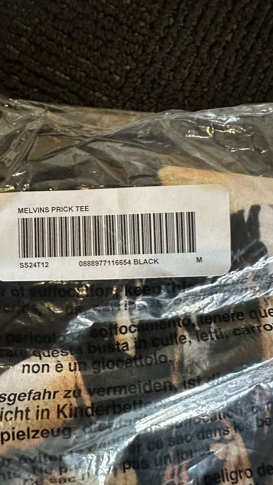 Supreme Supreme melvins Prick tee (black) (M) Size US M / EU 48-50 / 2 - 4 Thumbnail