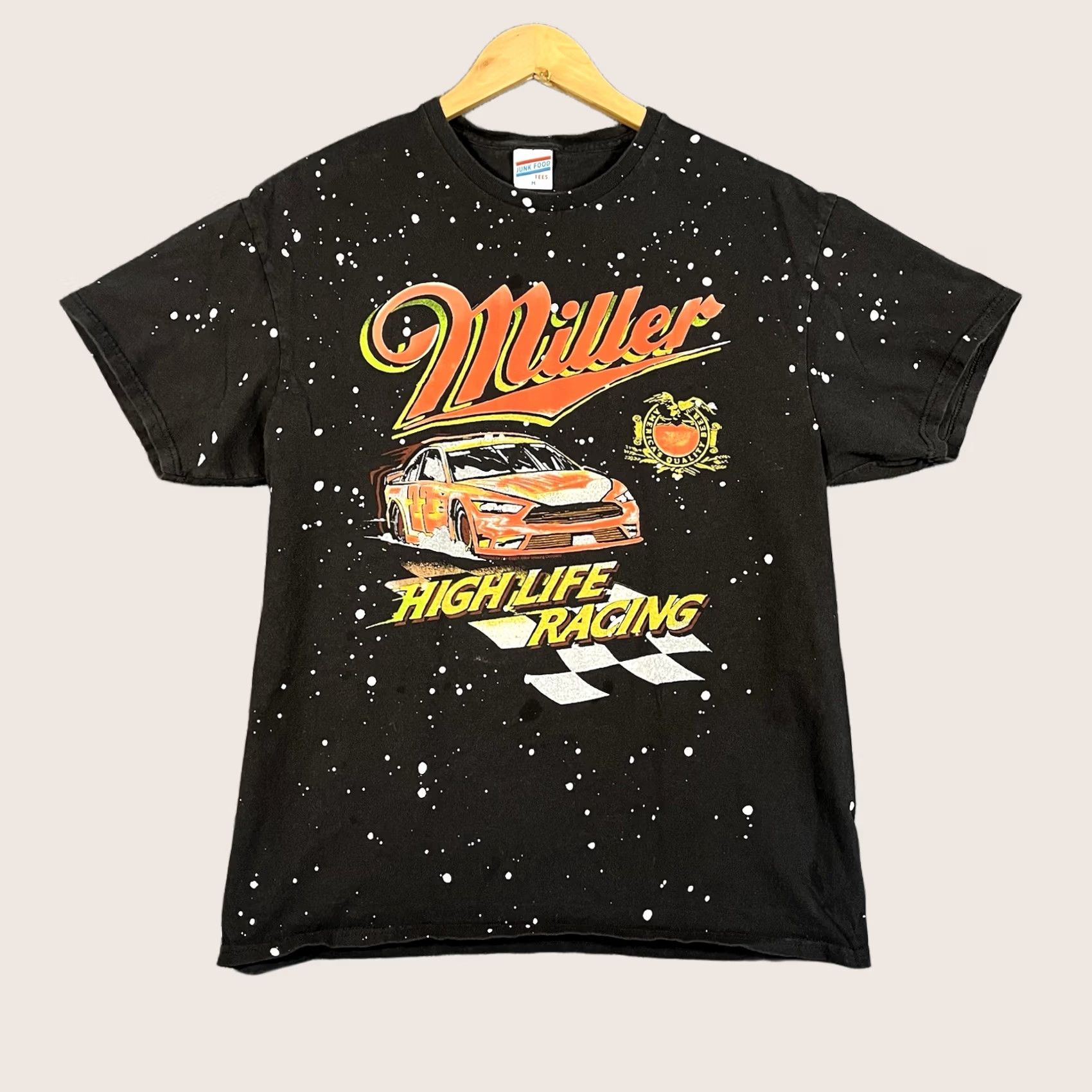 Junk Food Junk Food NASCAR Miller High Life Racing Graphic T-shirt Mens Medium Black AOP Size US M / EU 48-50 / 2 - 1 Thumbnail