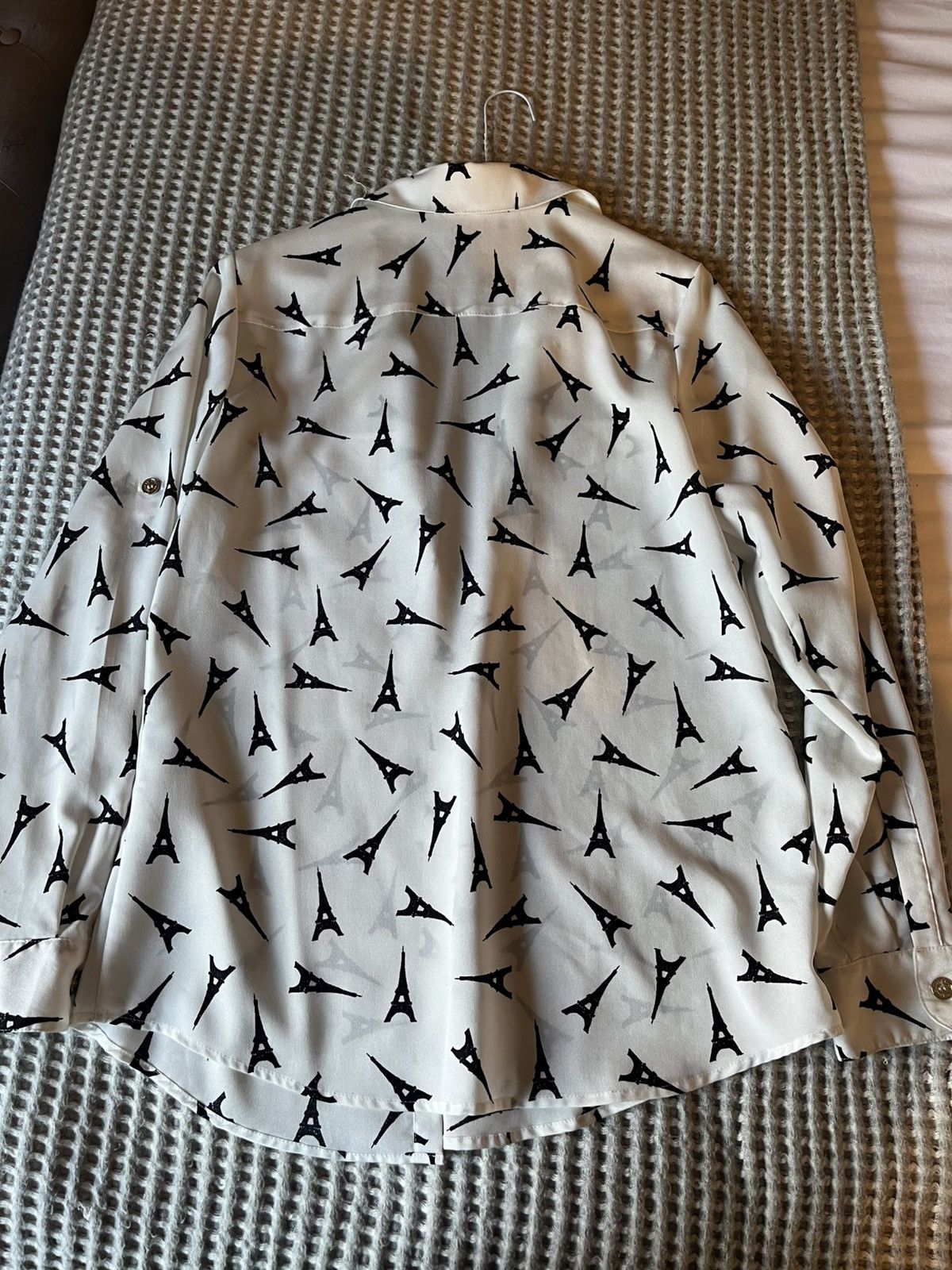 Karl Lagerfeld Eiffel Tower Print Blouse Size S / US 4 / IT 40 - 3 Thumbnail