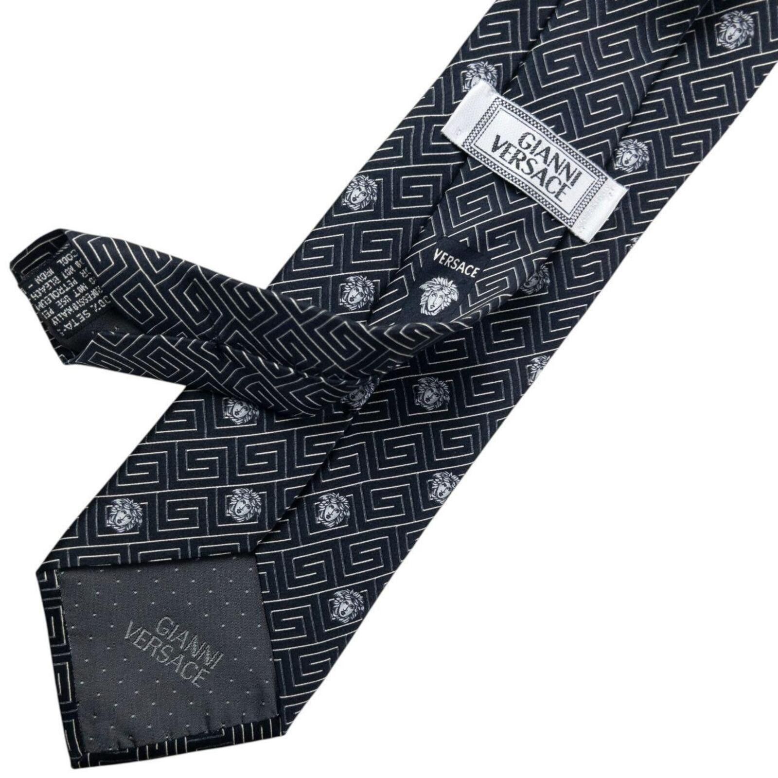 Versace Vintage 90s Gianni Versace Medusa Monogram Silk Tie Size ONE SIZE - 6 Thumbnail