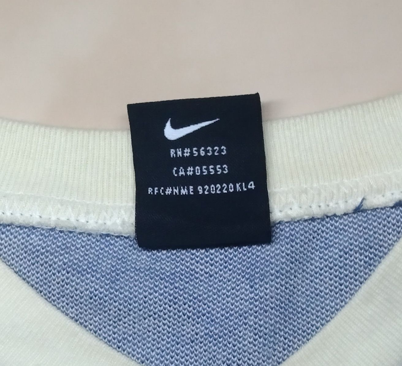 Nike × Vintage Vintage Nike V neck small embroidered swoosh t shirt Size US L / EU 52-54 / 3 - 4 Thumbnail