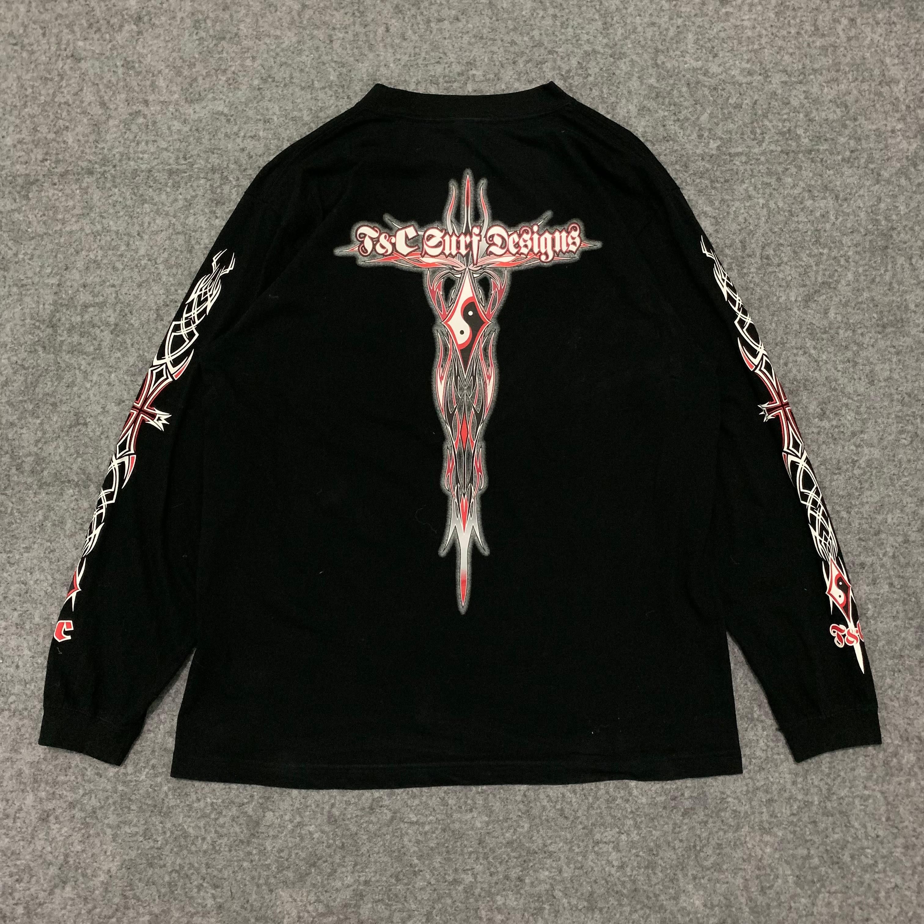Vintage T&C Surf Design Town and Country Streetwear Longsleeve Size US XL / EU 56 / 4 - 1 Thumbnail