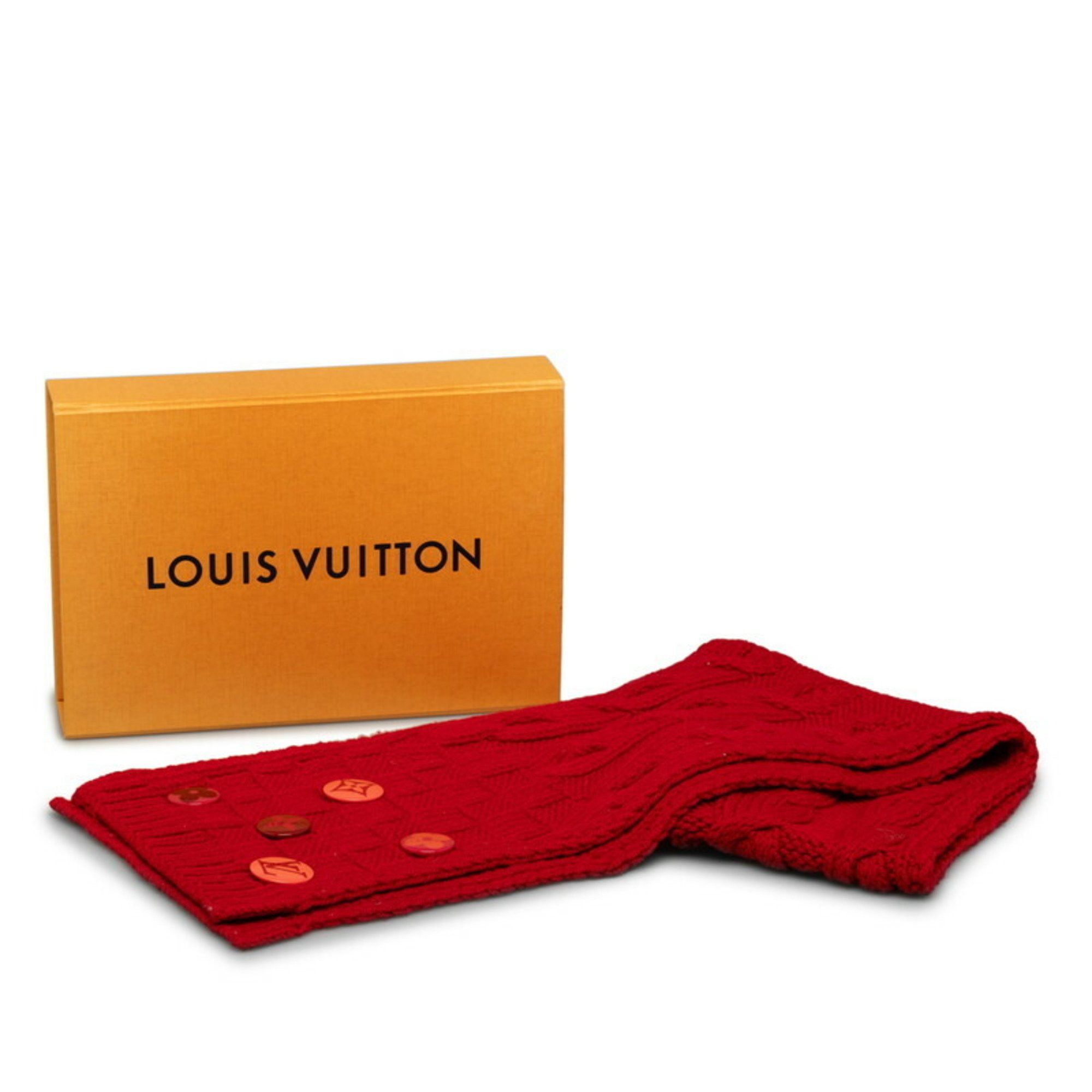 image of Louis Vuitton Echarpe Constance Muffler 400352 Red Wool Women's Louis Vuitton in Red Color