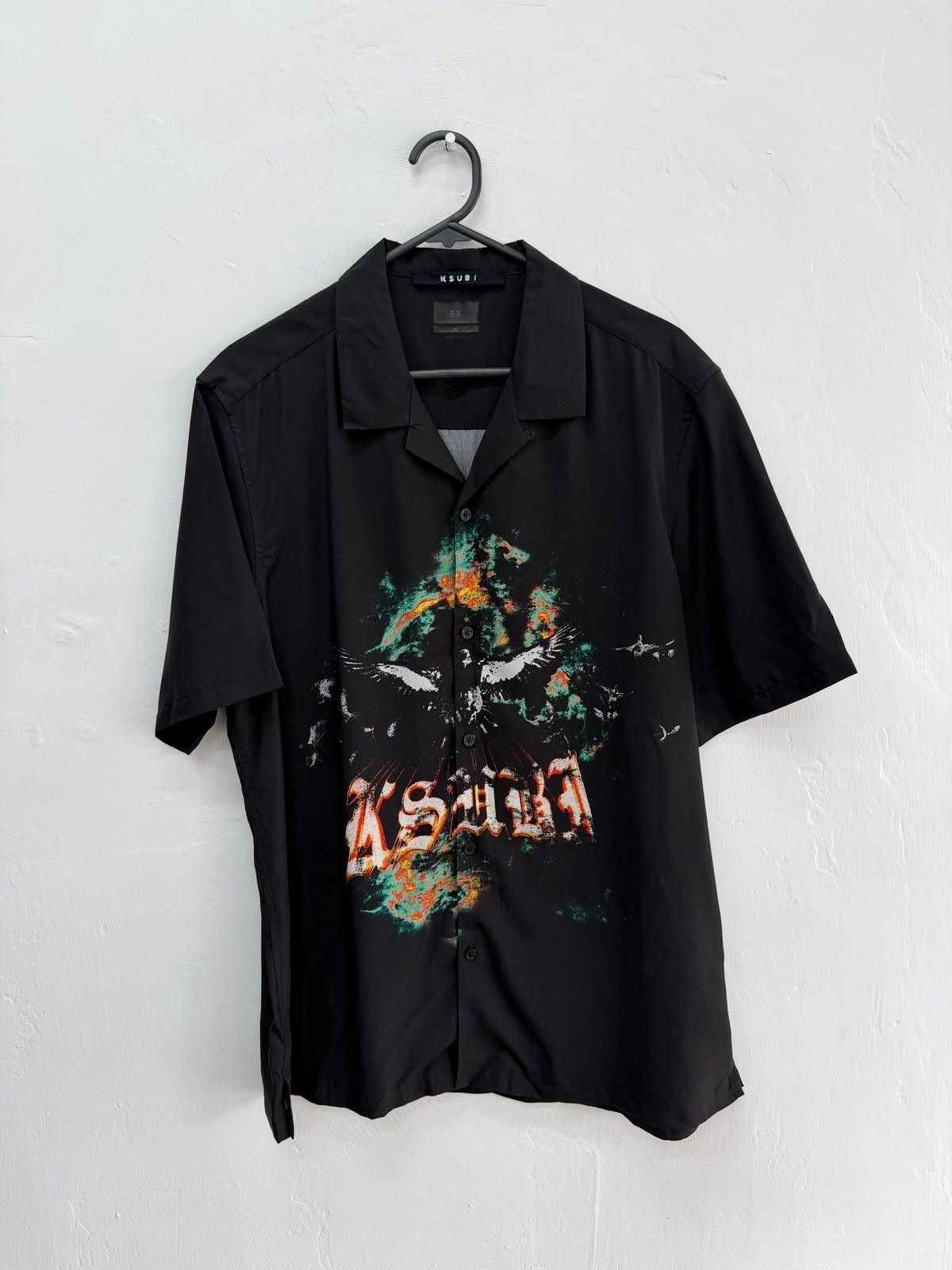 Ksubi new ksubi medium m short sleeve resort shirt black flight Size US M / EU 48-50 / 2 - 1 Thumbnail