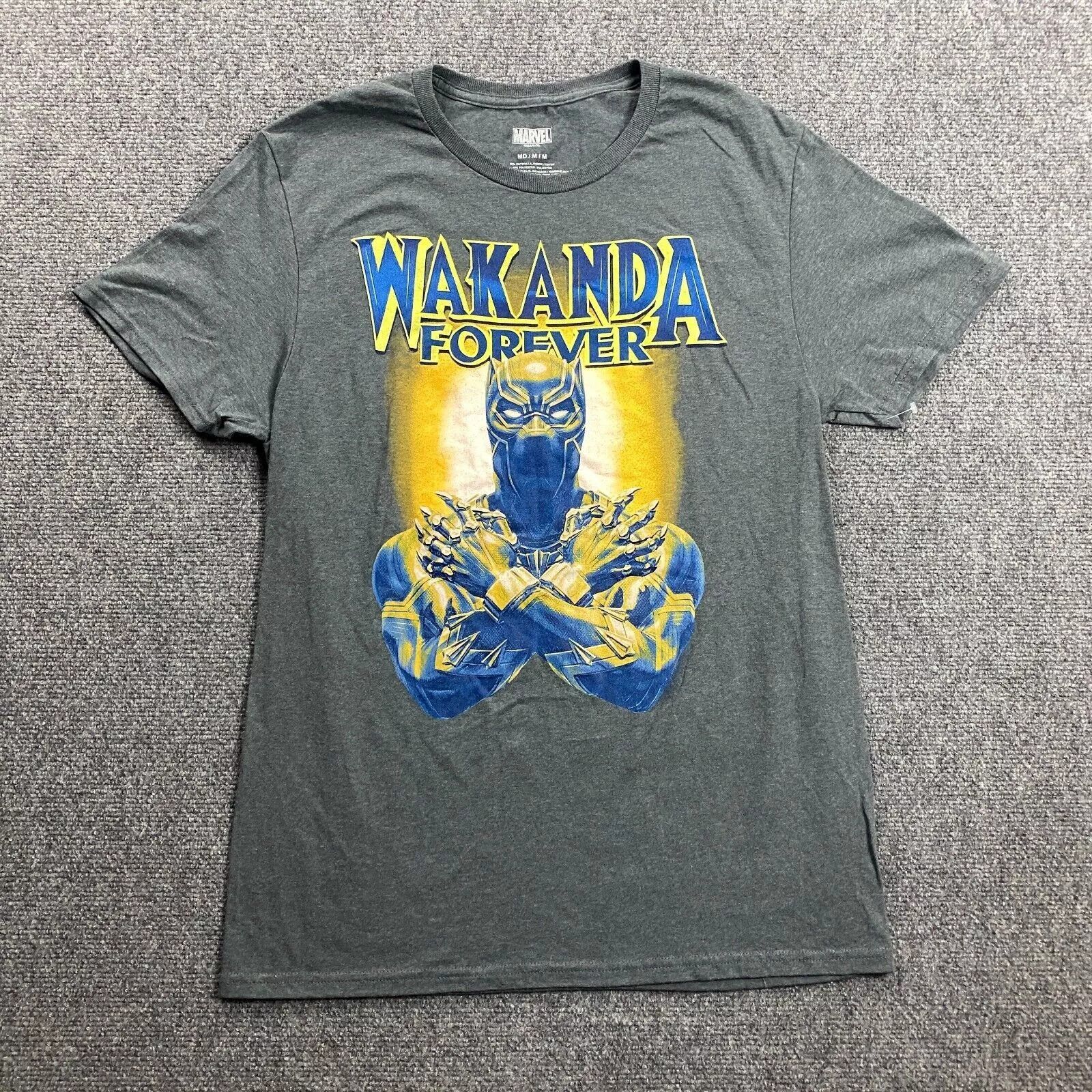 Other Marvel Shirt Adults Medium Gray Wakanda Forever Short Sleeve Size US M / EU 48-50 / 2 - 1 Thumbnail