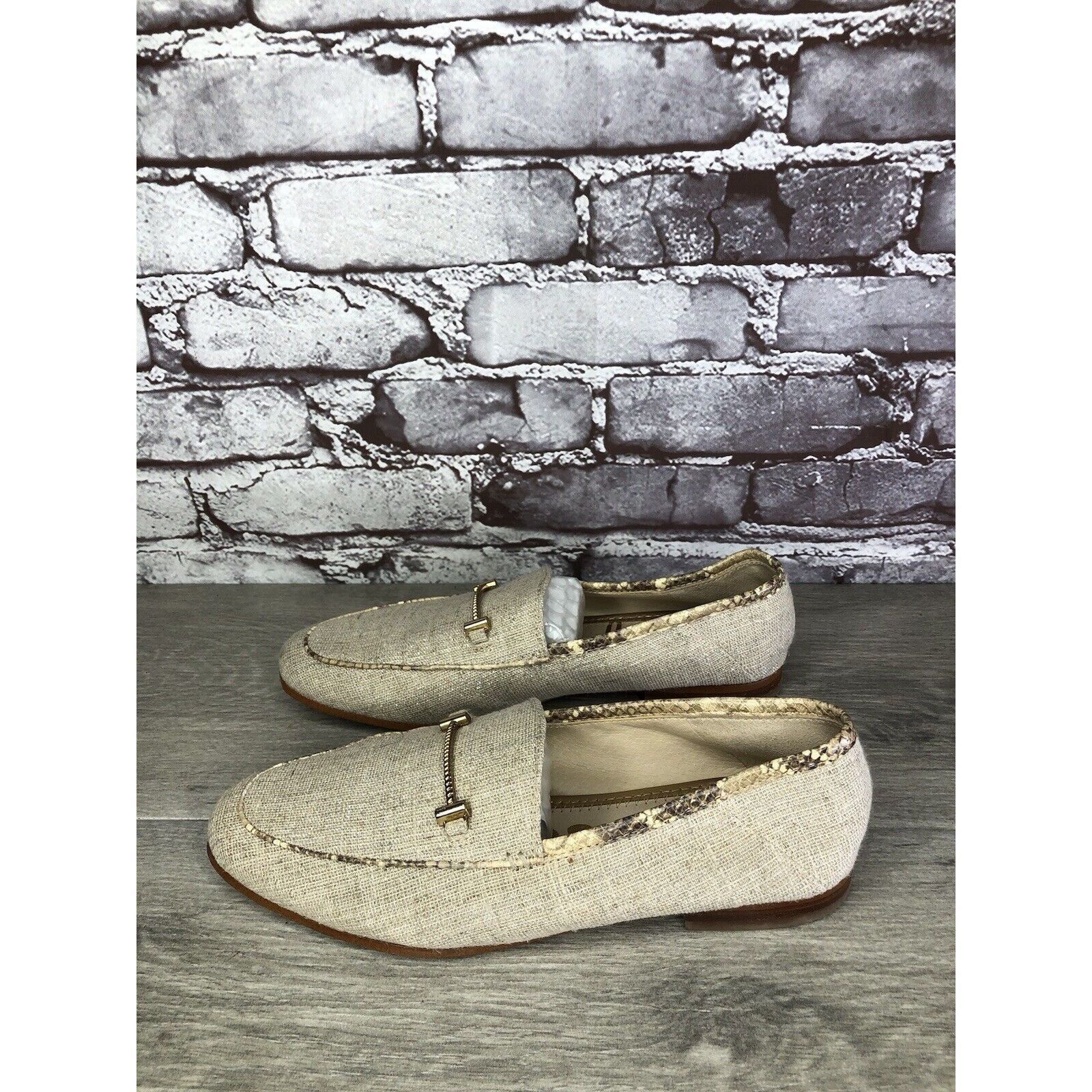 Sam Edelman Sam Edelman Lior Beige Leather Horsebit Almond Toe Slip On F Size US 7 / IT 37 - 14 Thumbnail