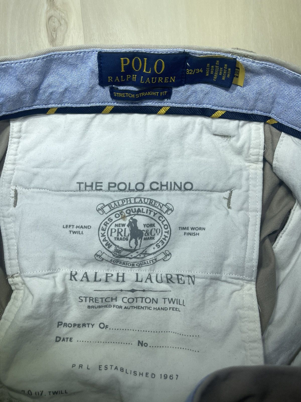 Polo Ralph Lauren Polo Ralph Lauren Chino Sz 32x34 Khaki Stretch Straight Fit Size US 32 / EU 48 - 7 Thumbnail