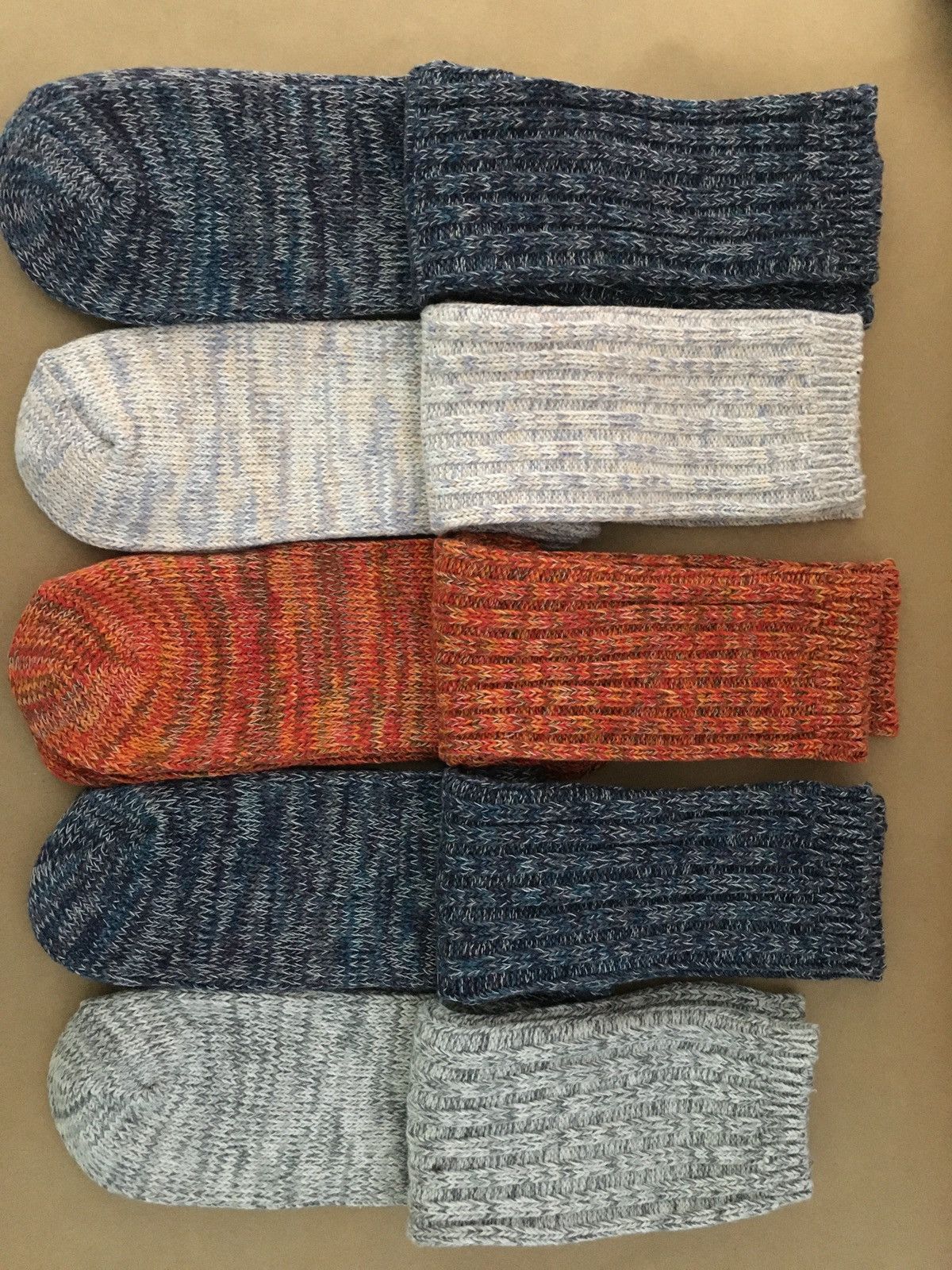 Japanese Brand Chunky Knit Socks 5-Pack Size ONE SIZE - 1 Thumbnail