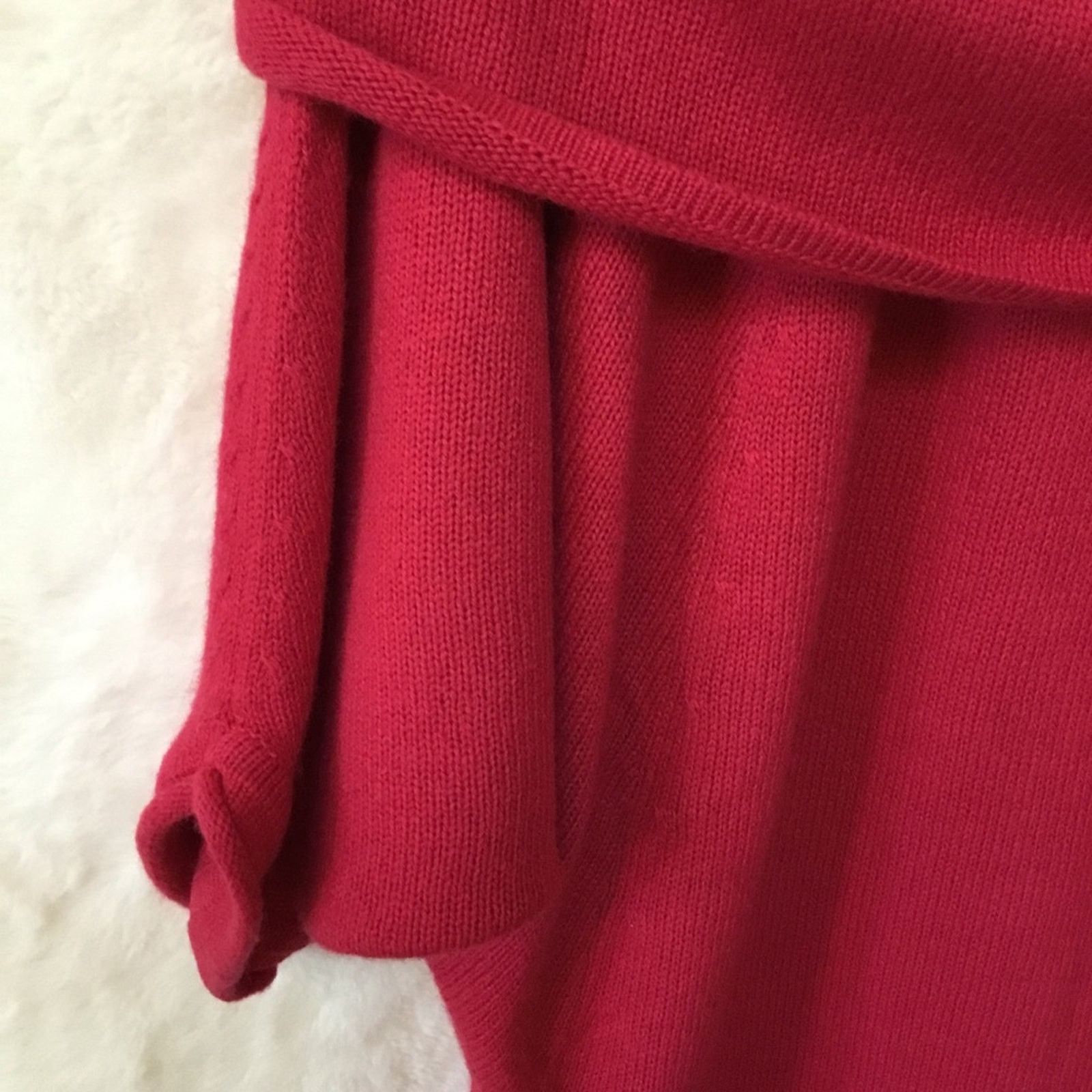 Bcbgmaxazria BCBGMaxAzria Red Quarter Sleeve Cowl Neck Sweater Size S / US 4 / IT 40 - 4 Thumbnail