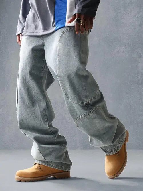Jean Washed Loose Fit Denim Jeans 90s Size US 30 / EU 46 - 2 Thumbnail