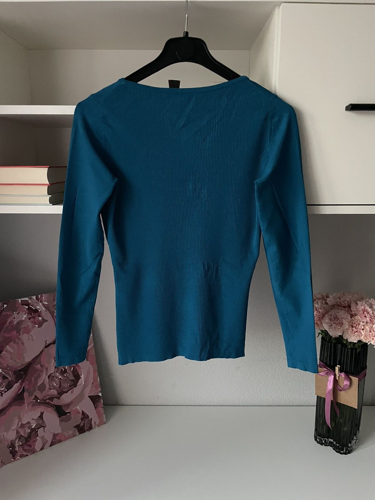 Diane von Furstenberg Diane Von Furstenberg Ribbed Knit Top Long Sleeve Avant Gard Size S / US 4 / IT 40 - 3 Thumbnail