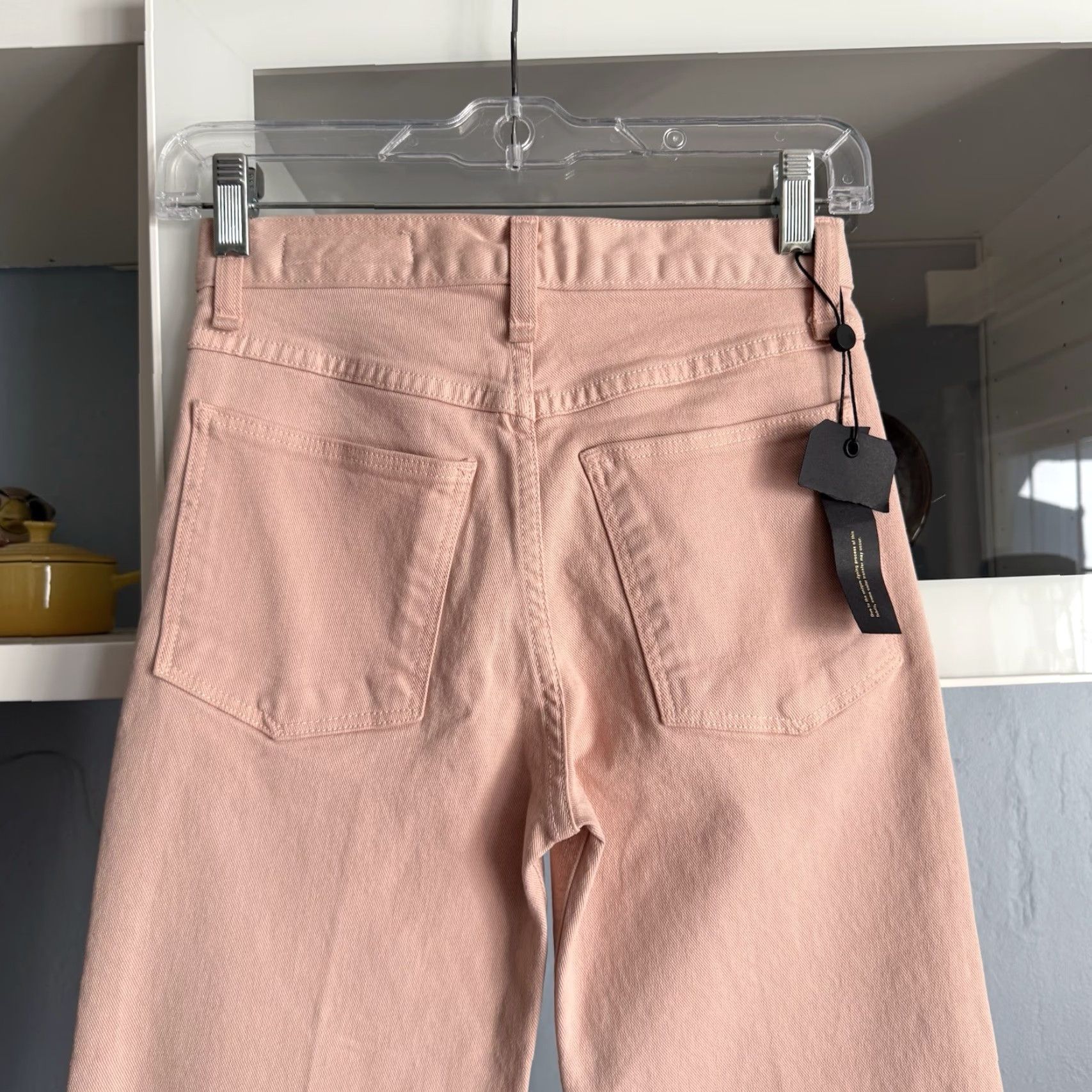 Rag & Bone rag & bone Justine High-Rise Wide-Leg Crop Jeans Sz 24 Blush Pink Size 42" / US 20 - 6 Thumbnail