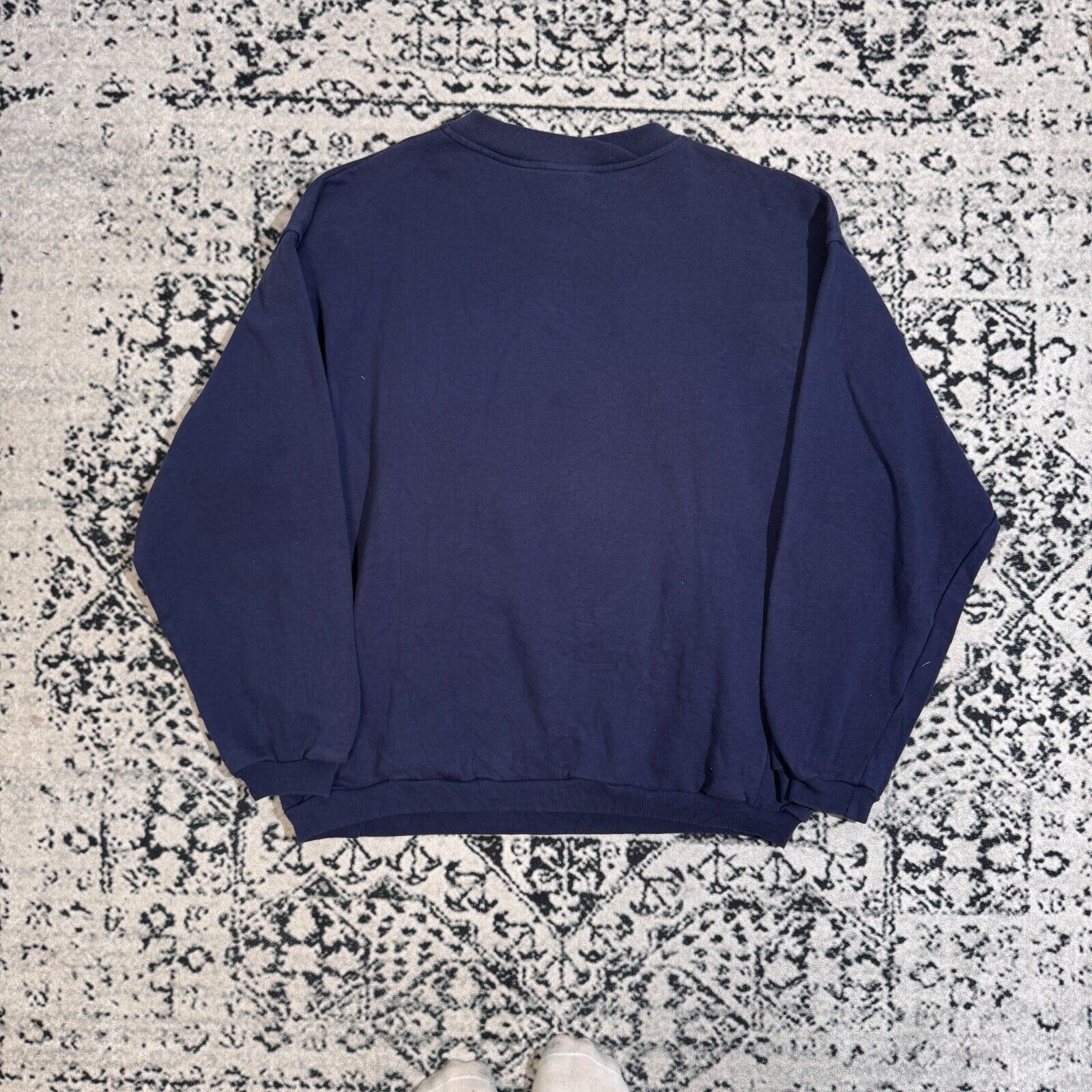 Nike × Vintage Vintage Nike Unisex Navy Cotton Sweatshirt Size XL Size US XL / EU 56 / 4 - 11 Thumbnail