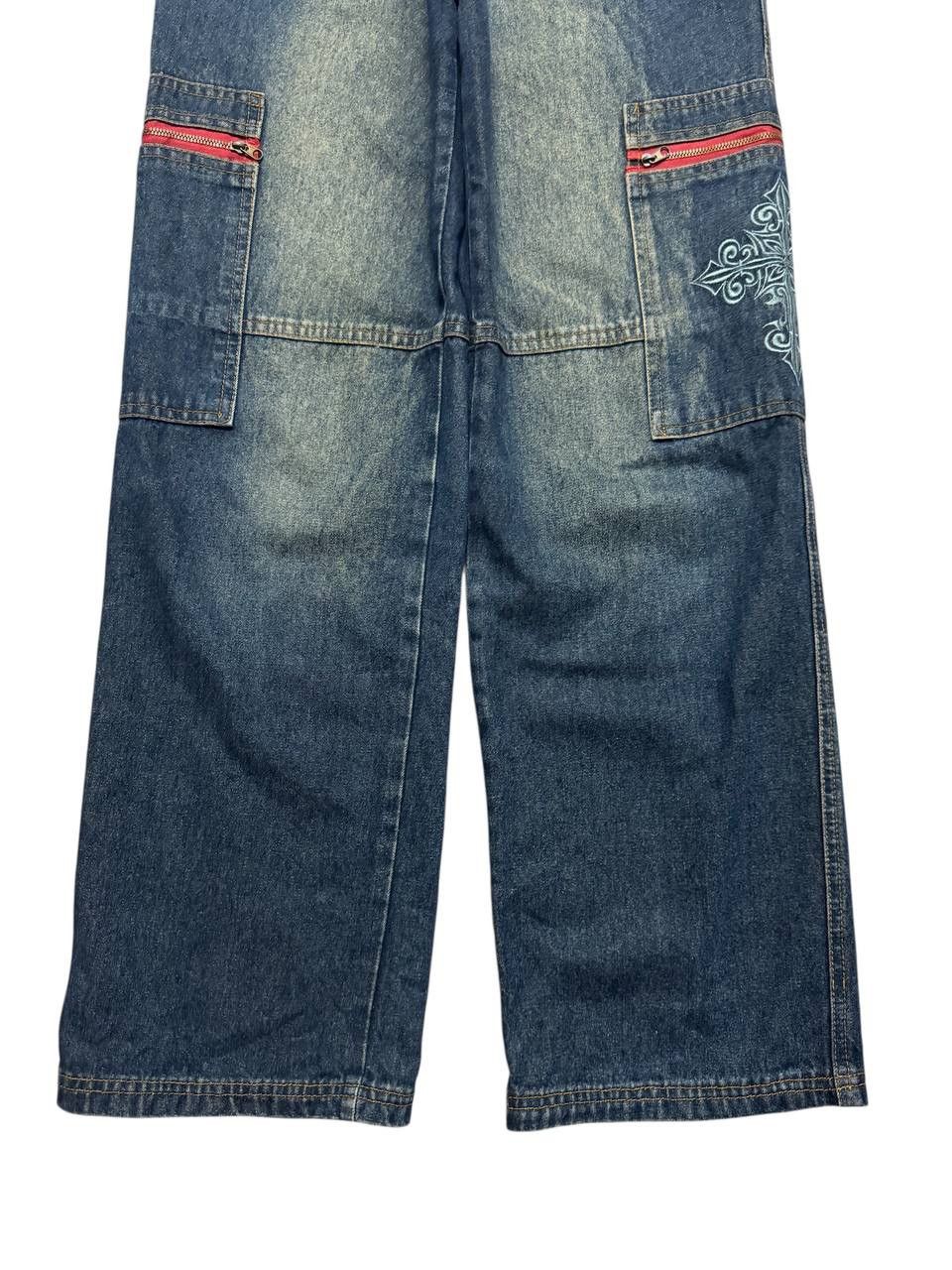 Beauty Beast 💥Baggy💥Vtg 90s Japanese Mudwash Zipper Pocket Cargo Size US 27 - 8 Thumbnail