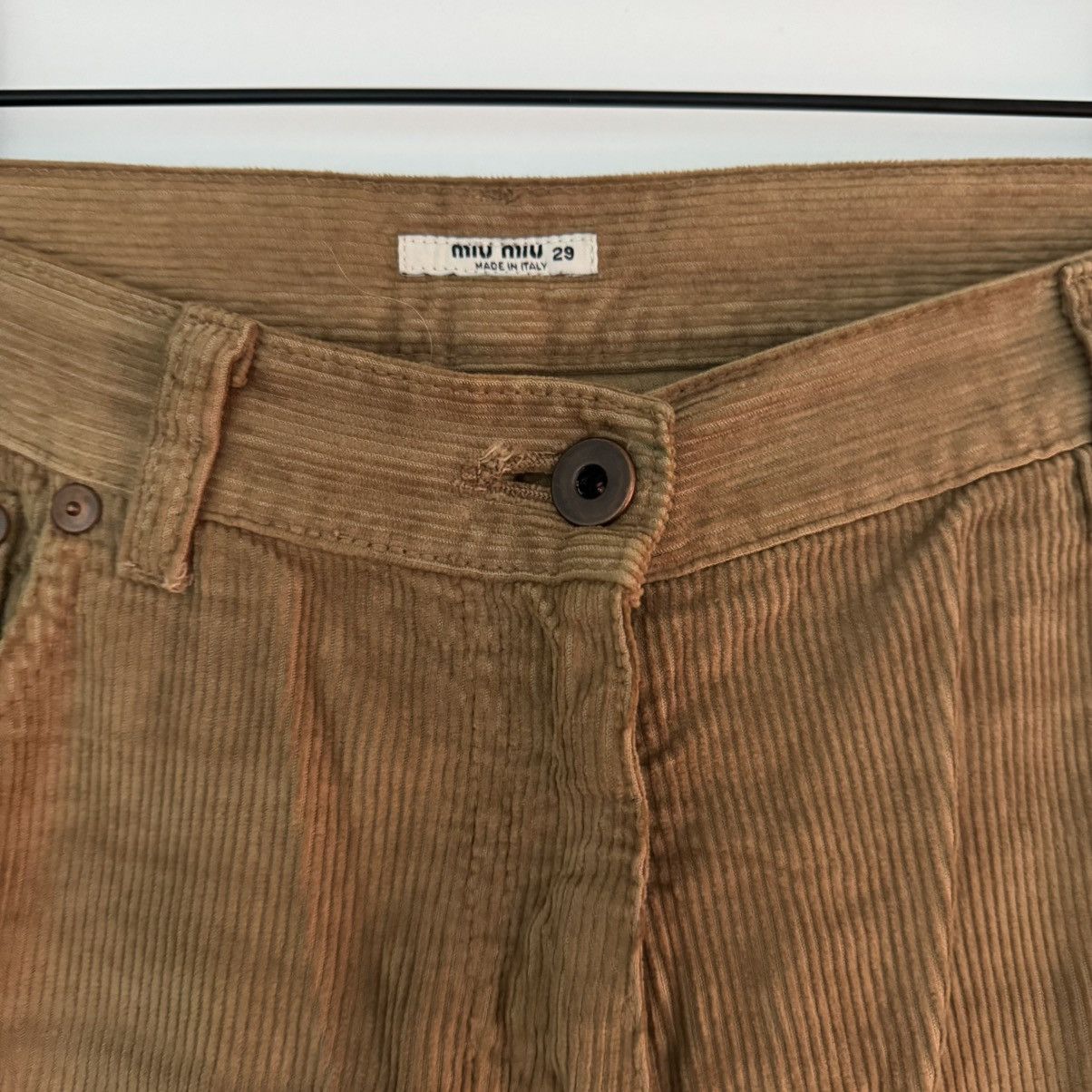 Miu Miu Miu Miu Low Rise Corduroy Flares Size 29" - 3 Thumbnail