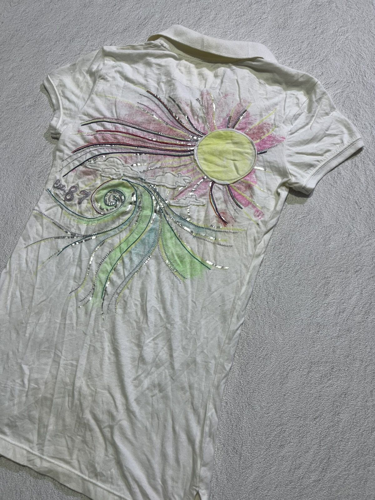 Hysteric Glamour Y2K AERO POS TALE SHORT SLEEVE T-SHIRT WITH EMBROIDERY STYLE Size S / US 4 / IT 40 - 2 Thumbnail