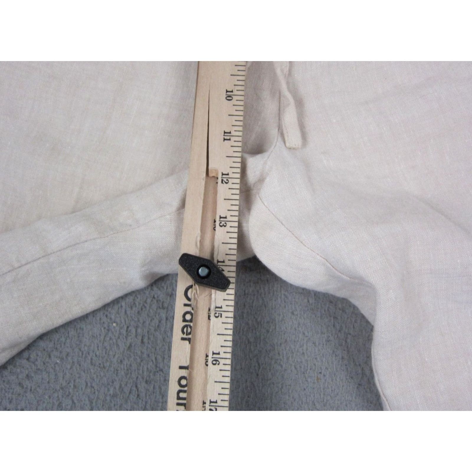 Orvis Orvis Pants Womens Large Creme 100% Linen Pull On Drawstring Lounge Beach Crop Linen Wide-Leg Casual Beach City Womens Size 36" / US 14 / IT 50 - 7 Thumbnail