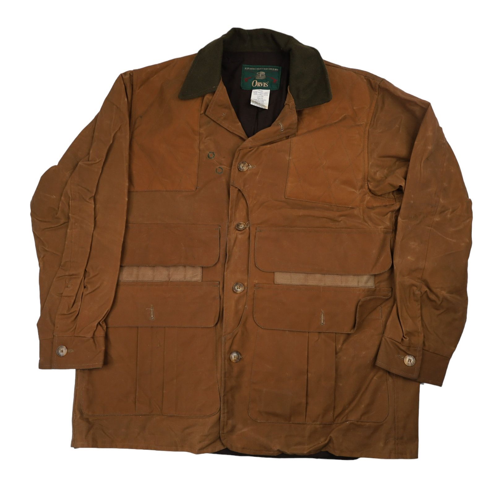image of Orvis Waxed Cotton Hunting Jacket in Brown, Men's (Size Medium)