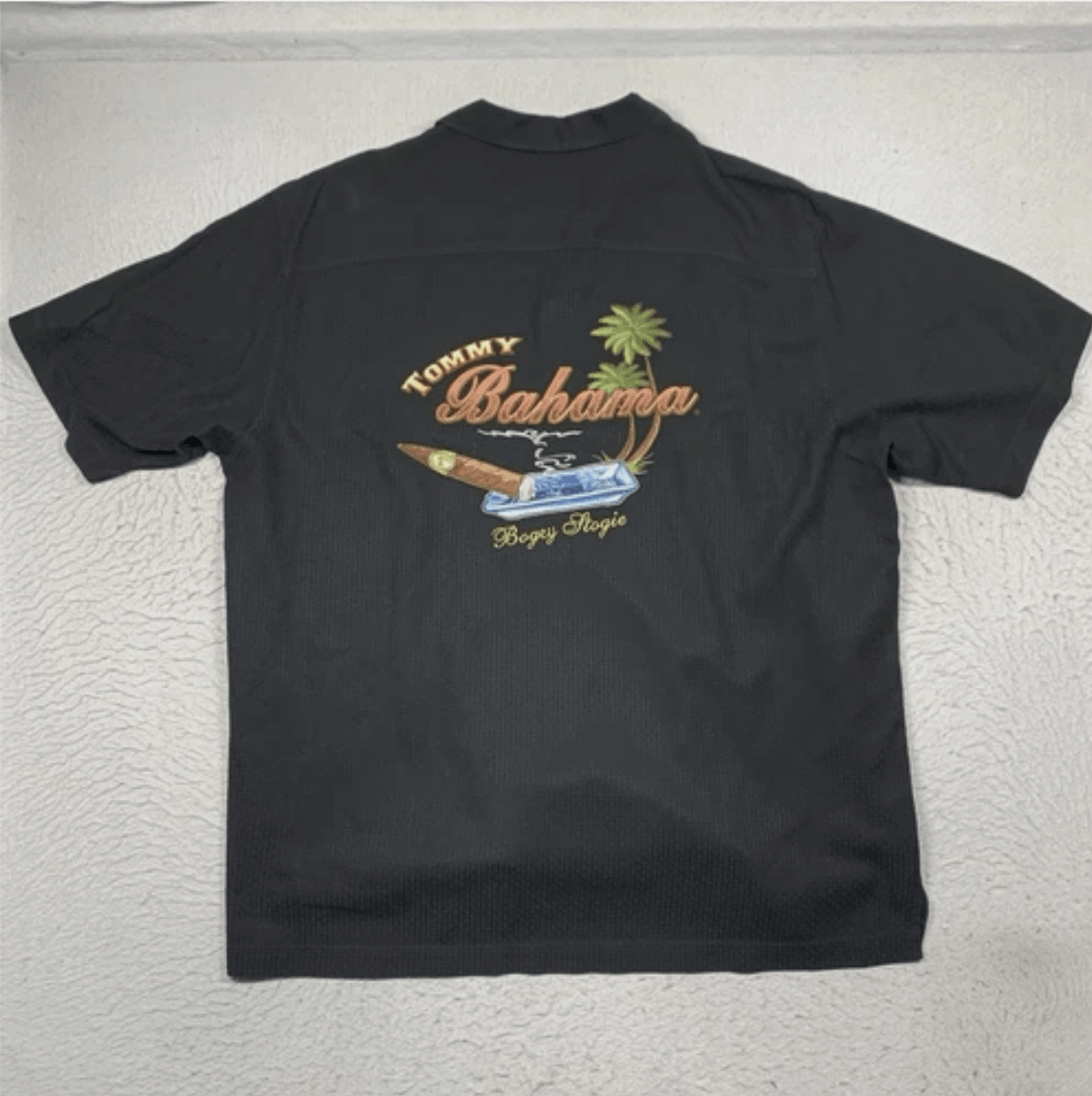 Tommy Bahama Tommy Bahama Mens XL Black Cigar Shirt Bogey Stogie Size US XL / EU 56 / 4 - 1 Thumbnail