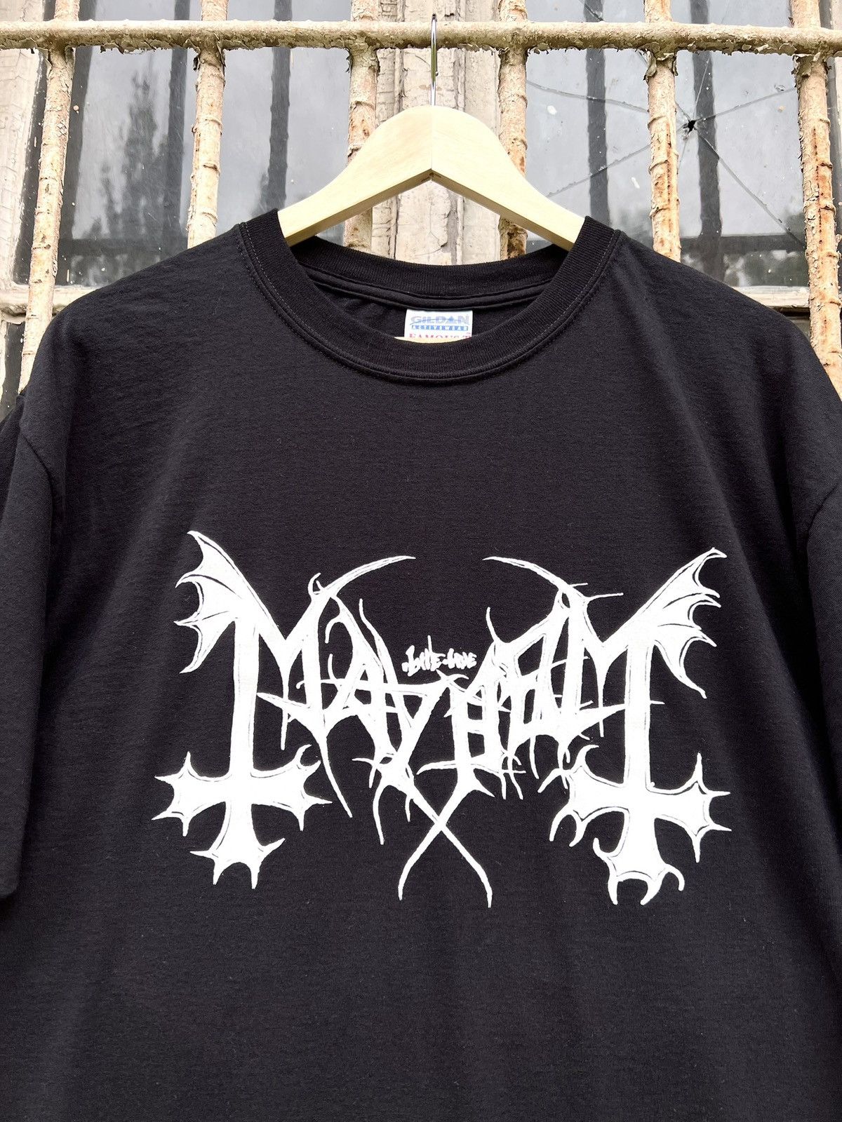 Band Tees 2000 VTG Mayhem Grand Declaration Of War Metal T Shirt 90s Size US XL / EU 56 / 4 - 3 Thumbnail