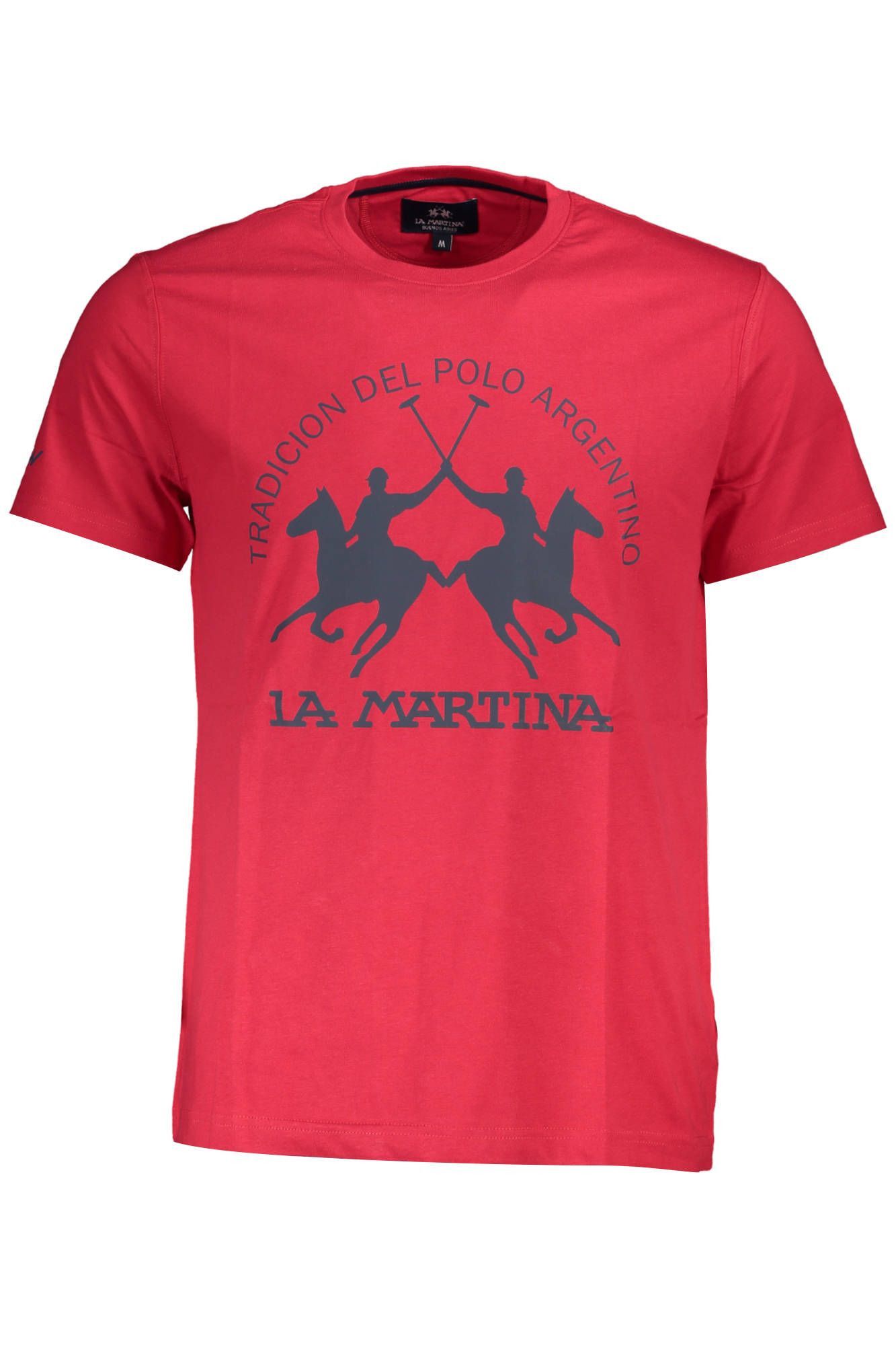 La Martina Red Cotton Polo T-Shirt main image 1