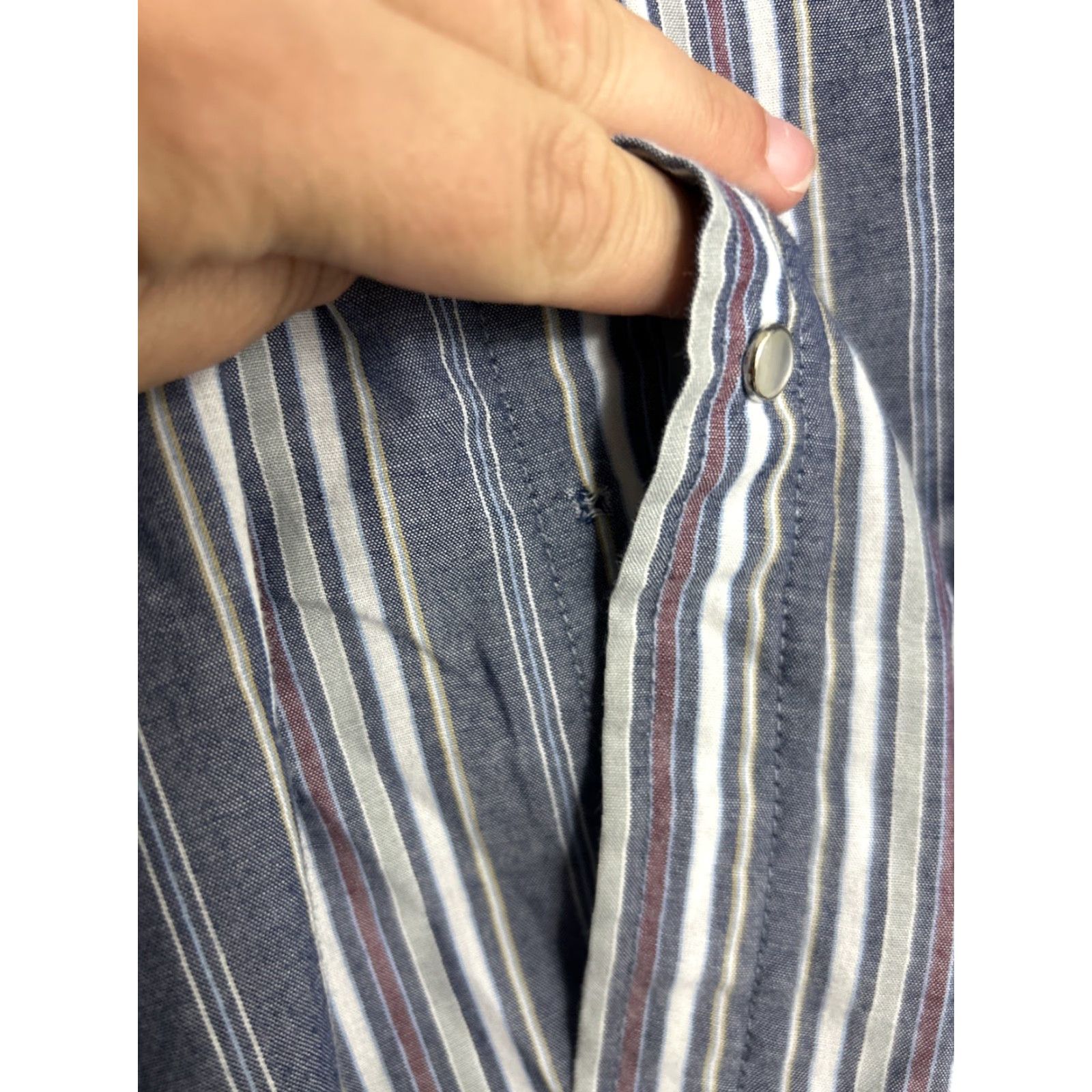 Vintage VINTAGE Ely Cattleman Shirt Long Sleeve Blue Stripe XL Cotton Pearl Snap Mens Size US XL / EU 56 / 4 - 6 Thumbnail
