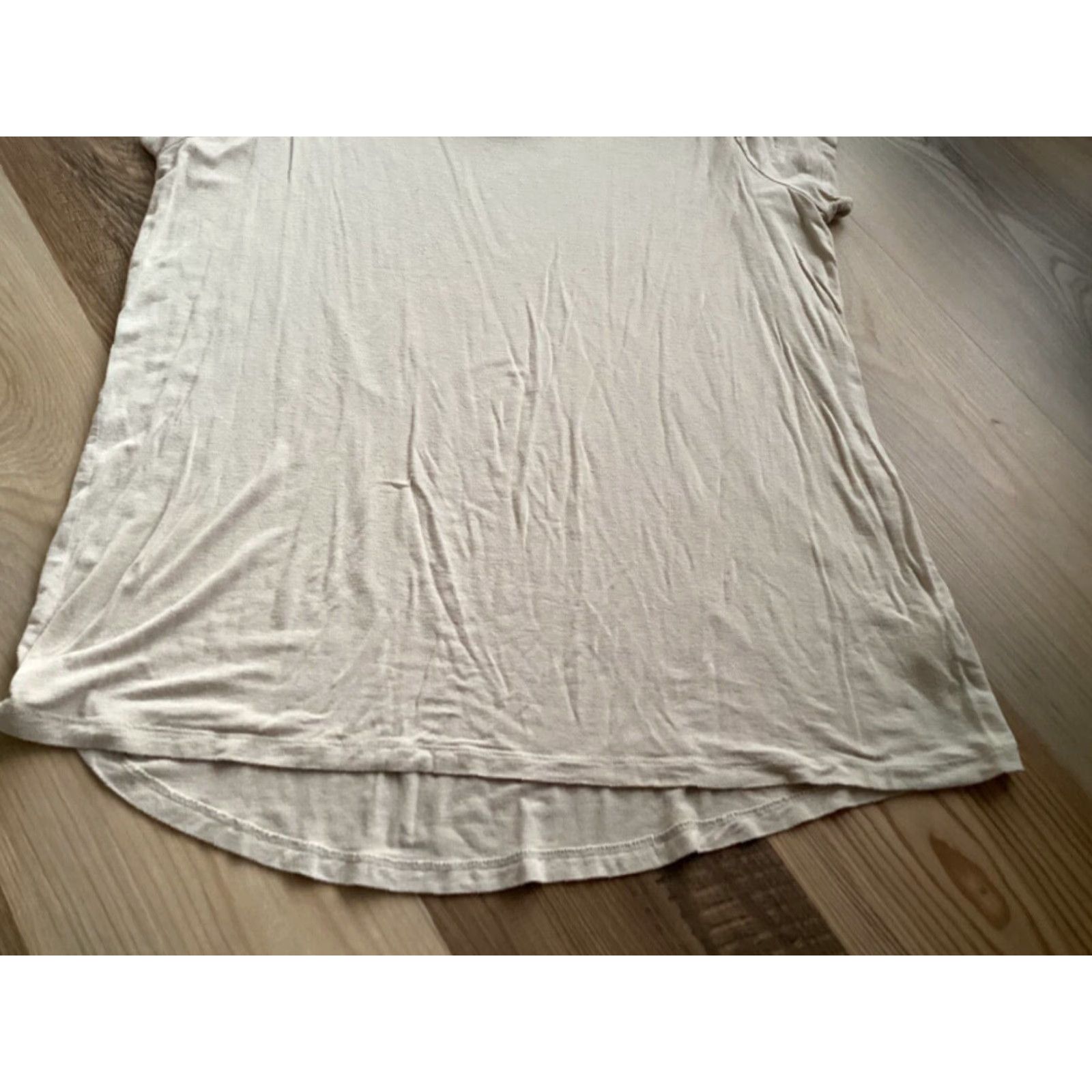 Vintage New Direction Ladies Taupe Tunic top Short Sleeve Size Large AS IS Size L / US 10 / IT 46 - 2 Thumbnail