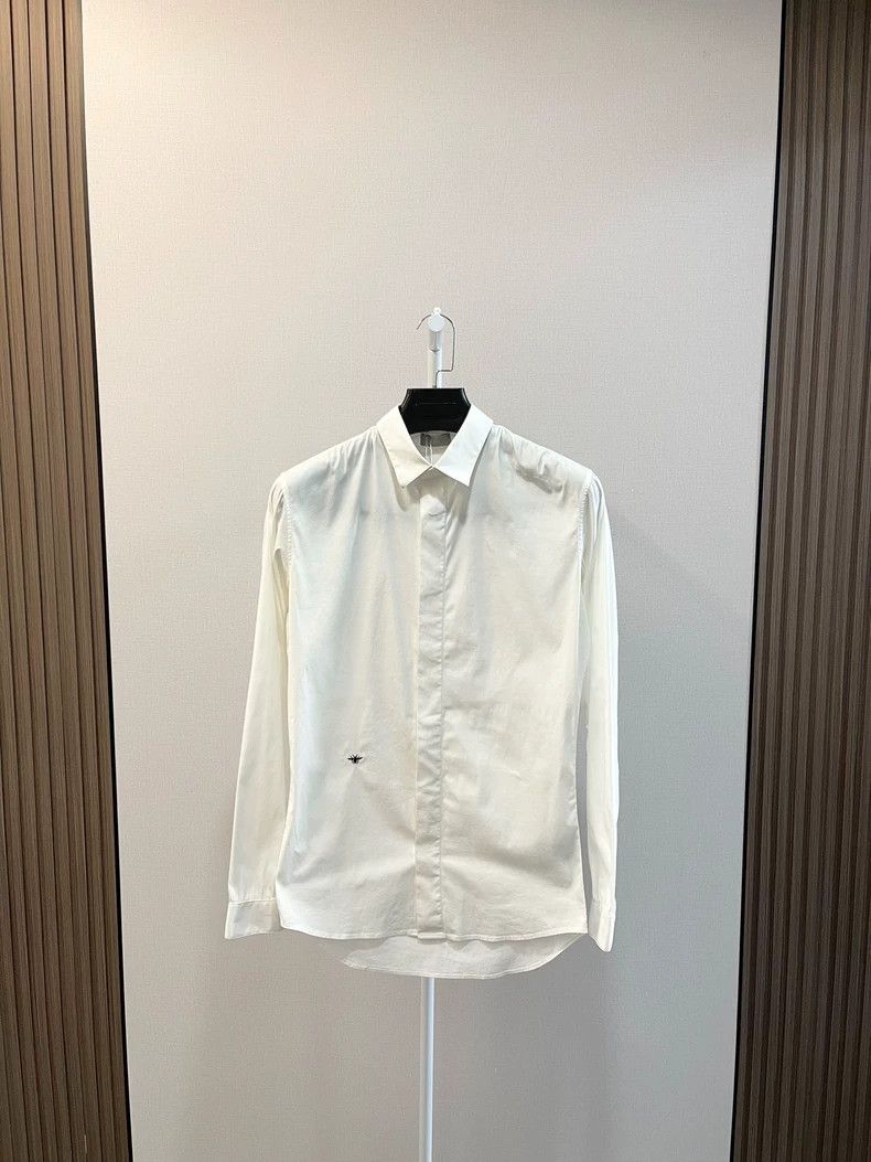 Dior Dior Size 38 White embroidered little bee long-sleeved shi Size US XXS / EU 40 - 1 Thumbnail